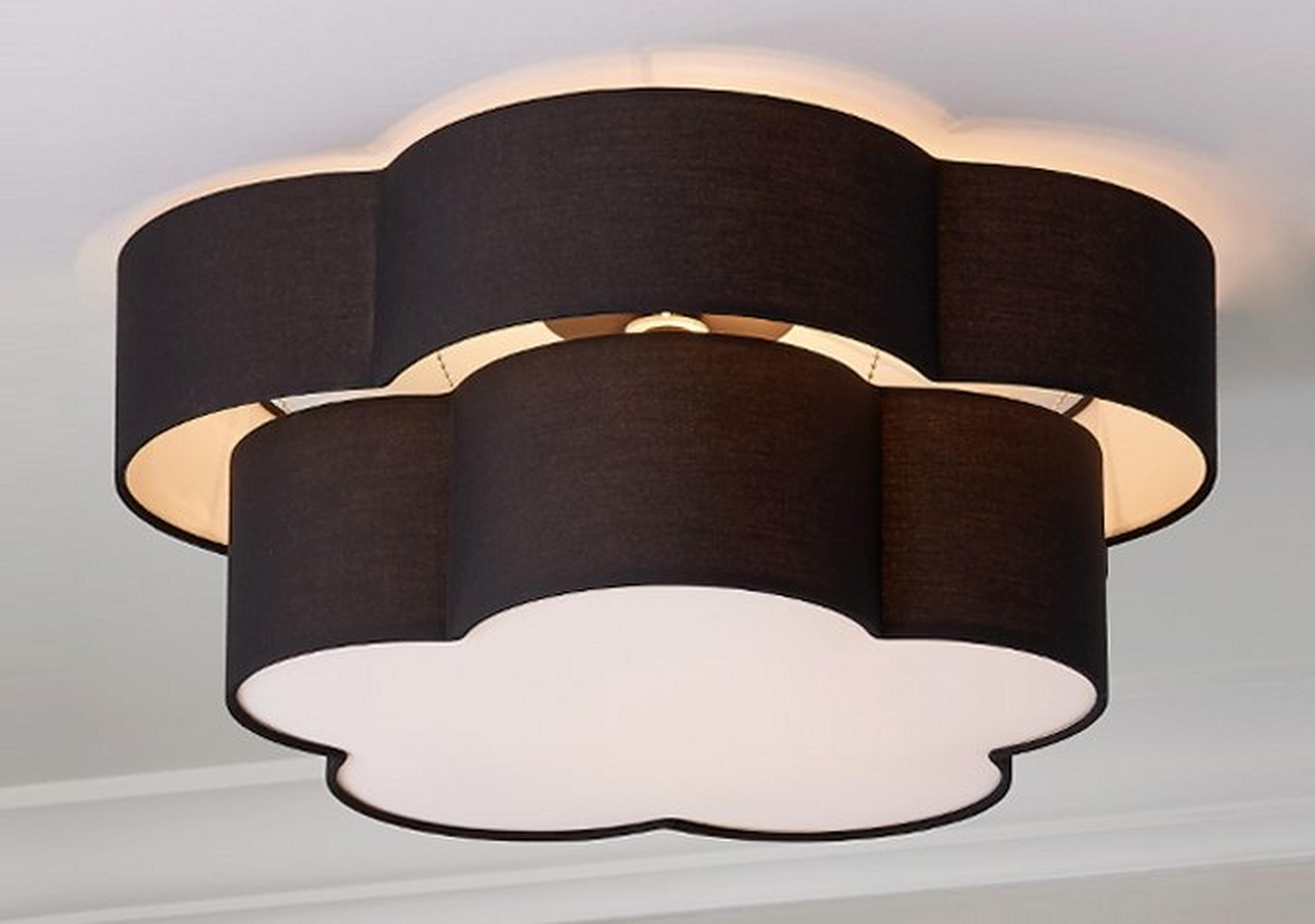 Black Linen Fleur Ceiling Light