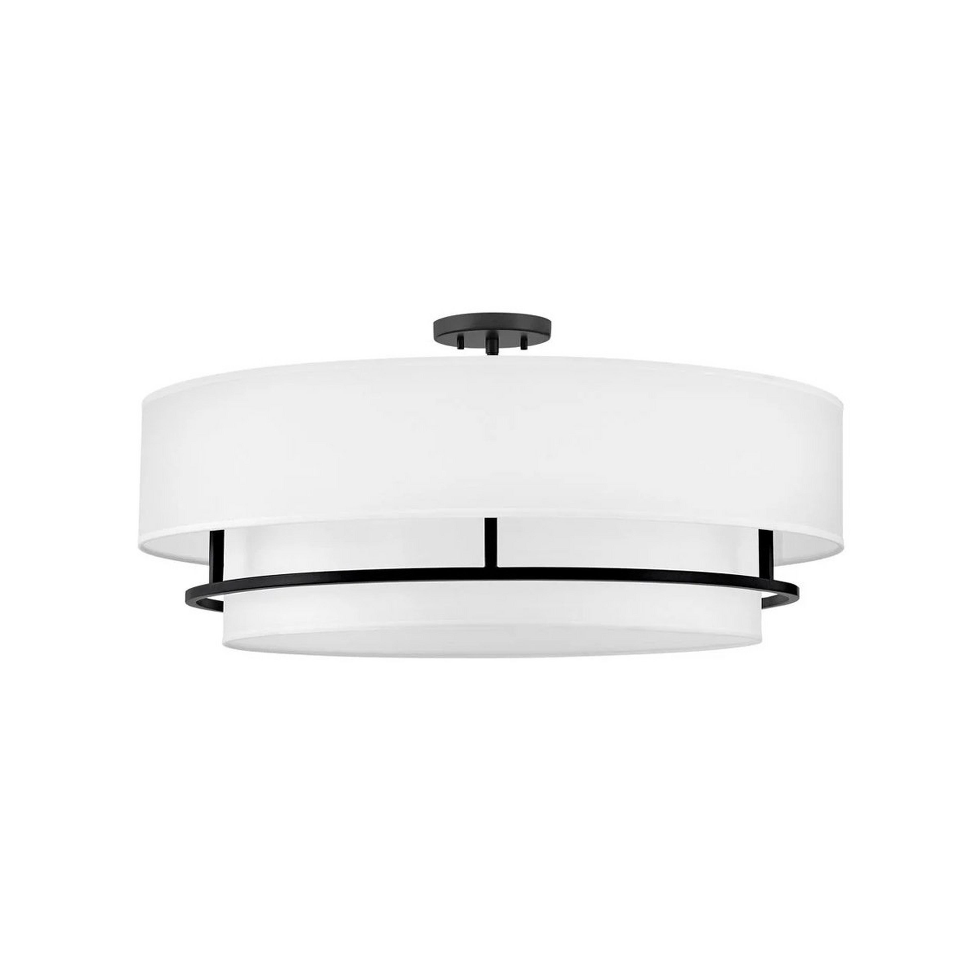A Siobhan Convertible Ceiling Light - Large with Black / Off-White color
