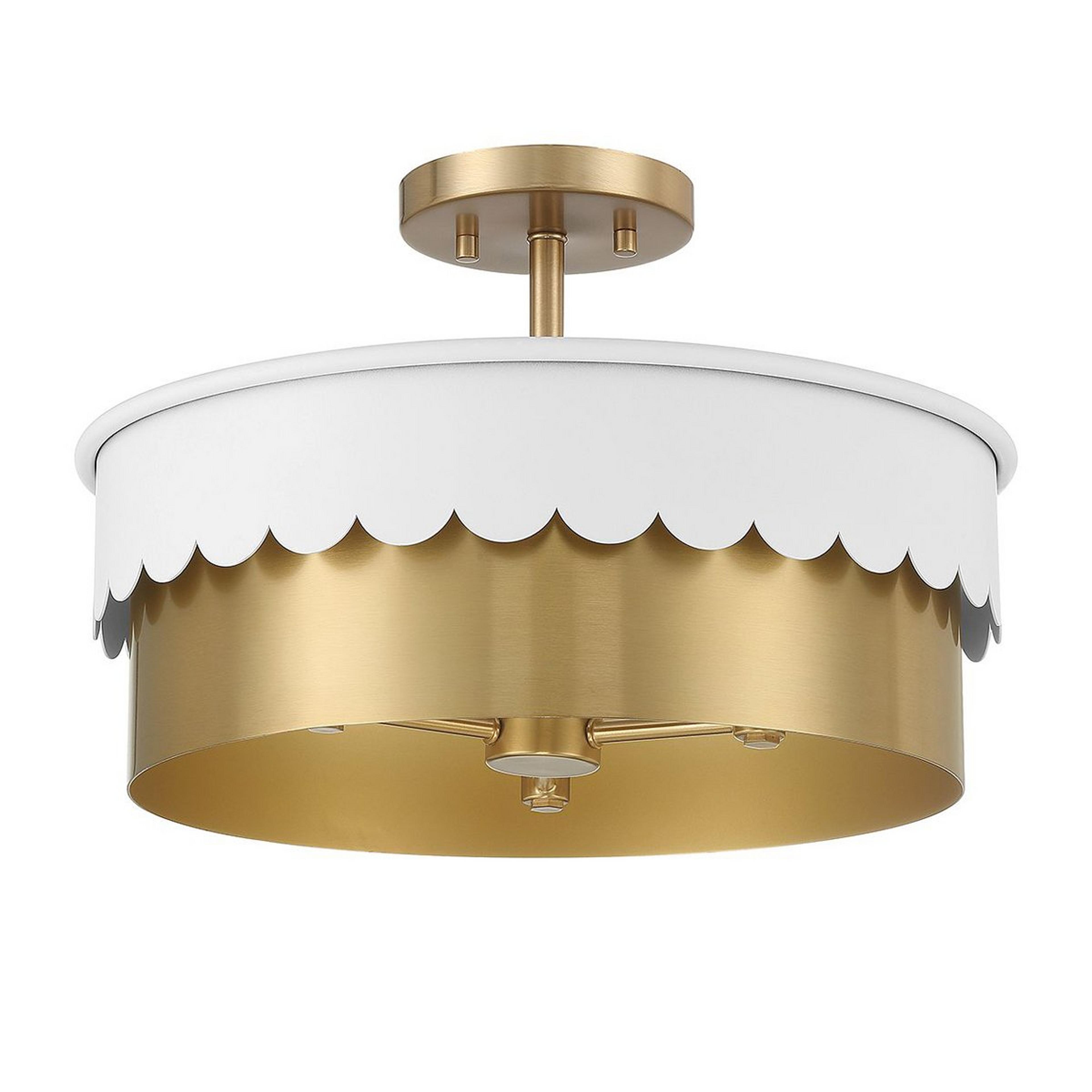 Scalloped Drum Convertible Ceiling Light
