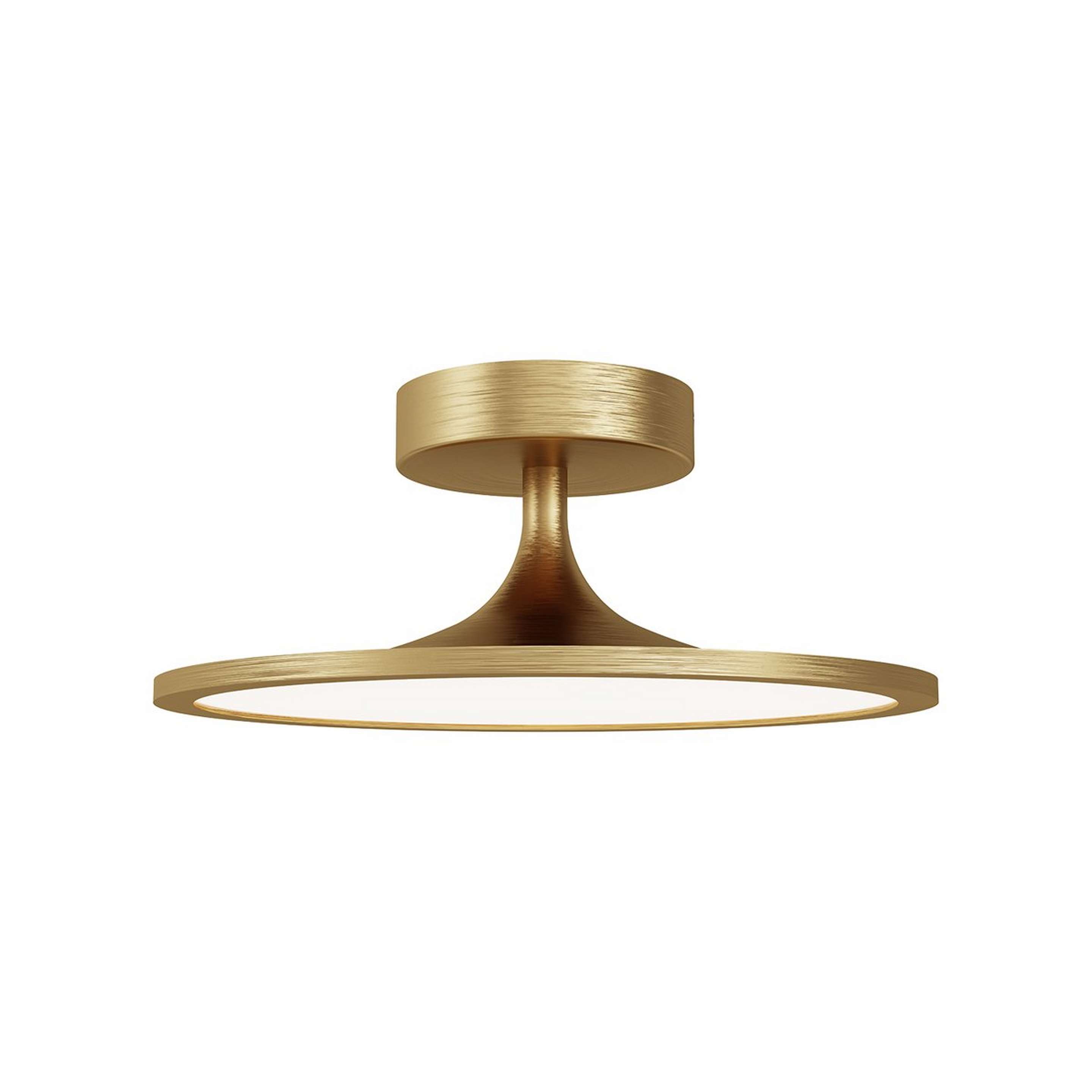 A Katya LED Semi-Flush Ceiling Light with Brushed Gold color