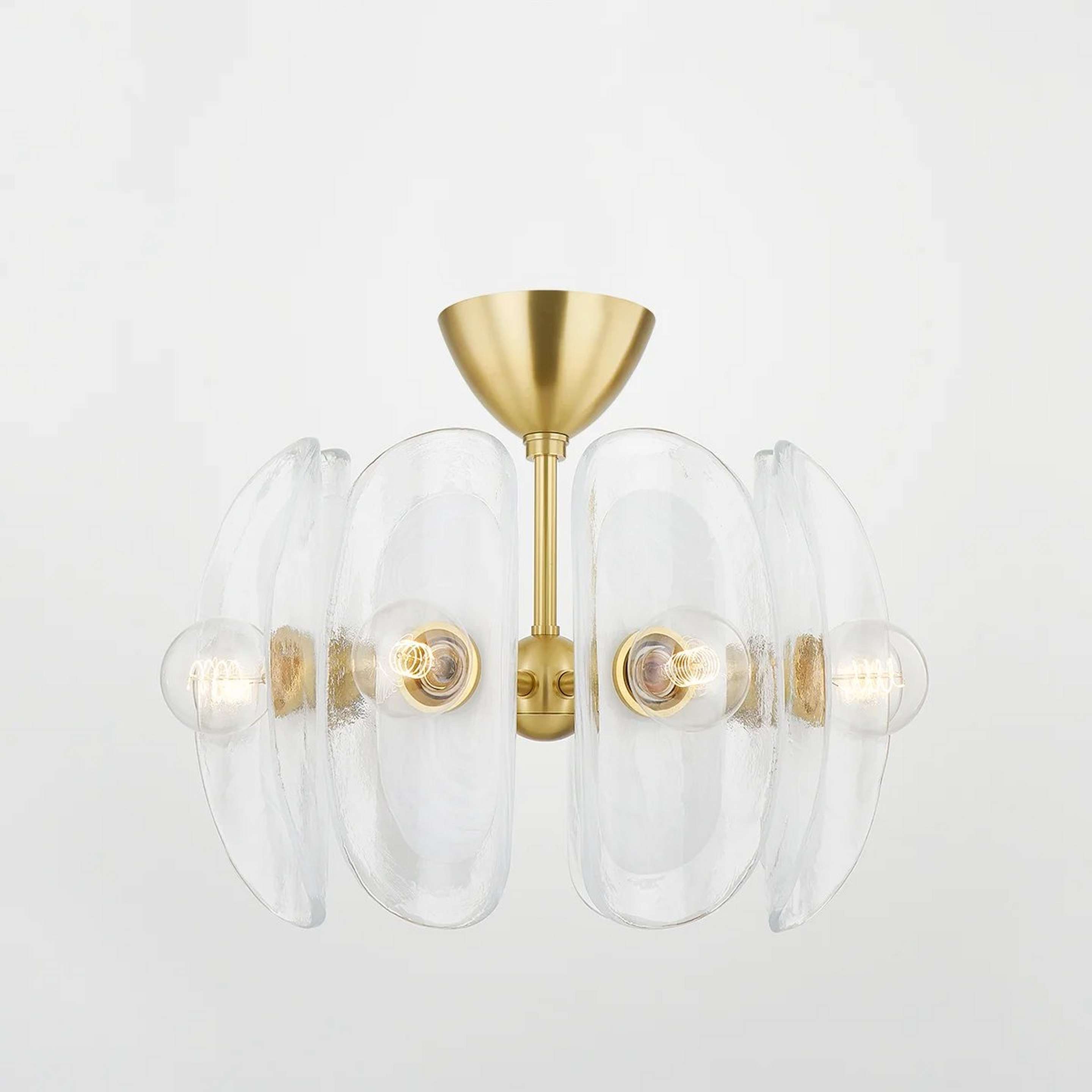 A Giulia Ceiling Light with Brass / Textured Glass color