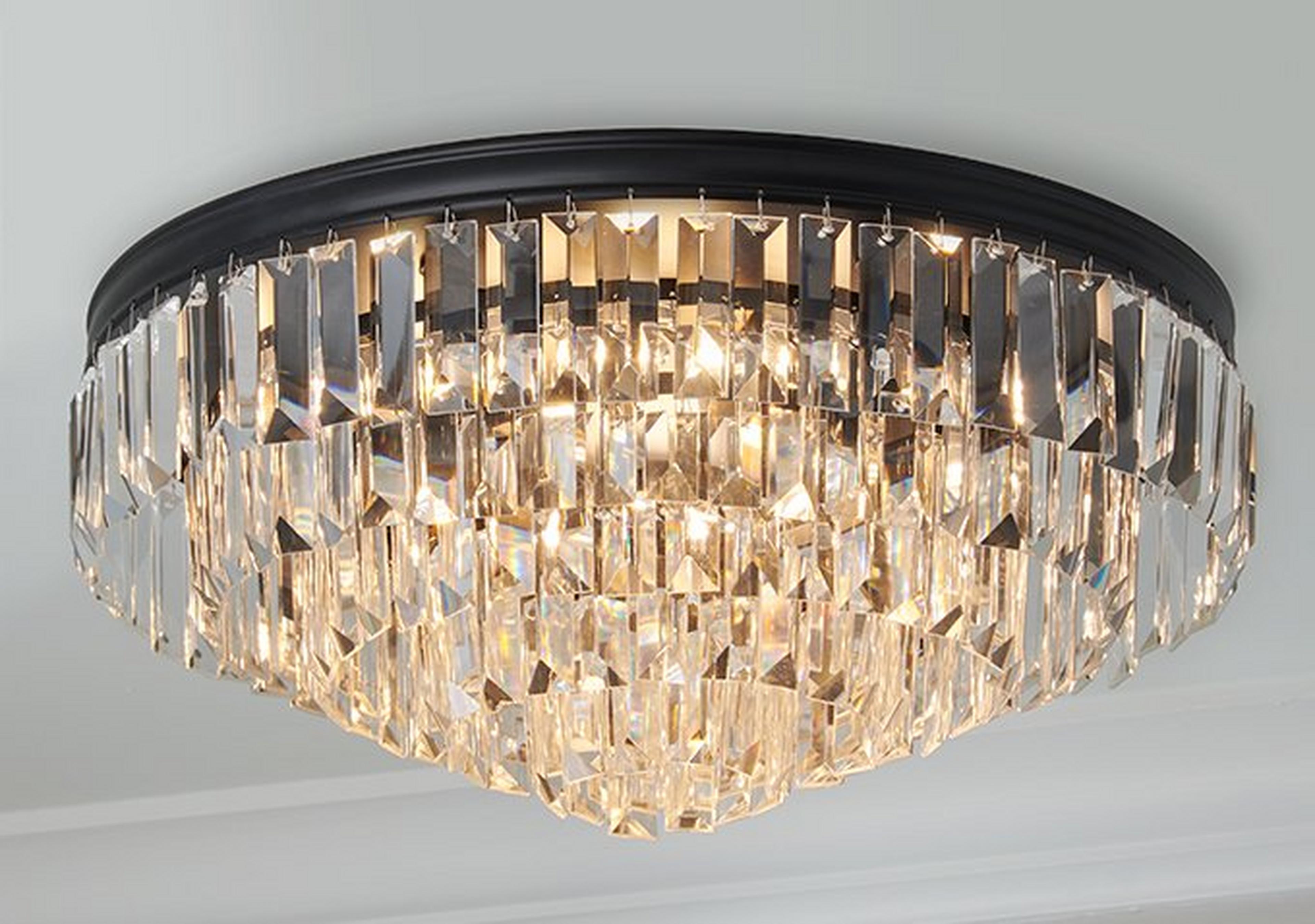 Faceted Glass Layered Ceiling Light