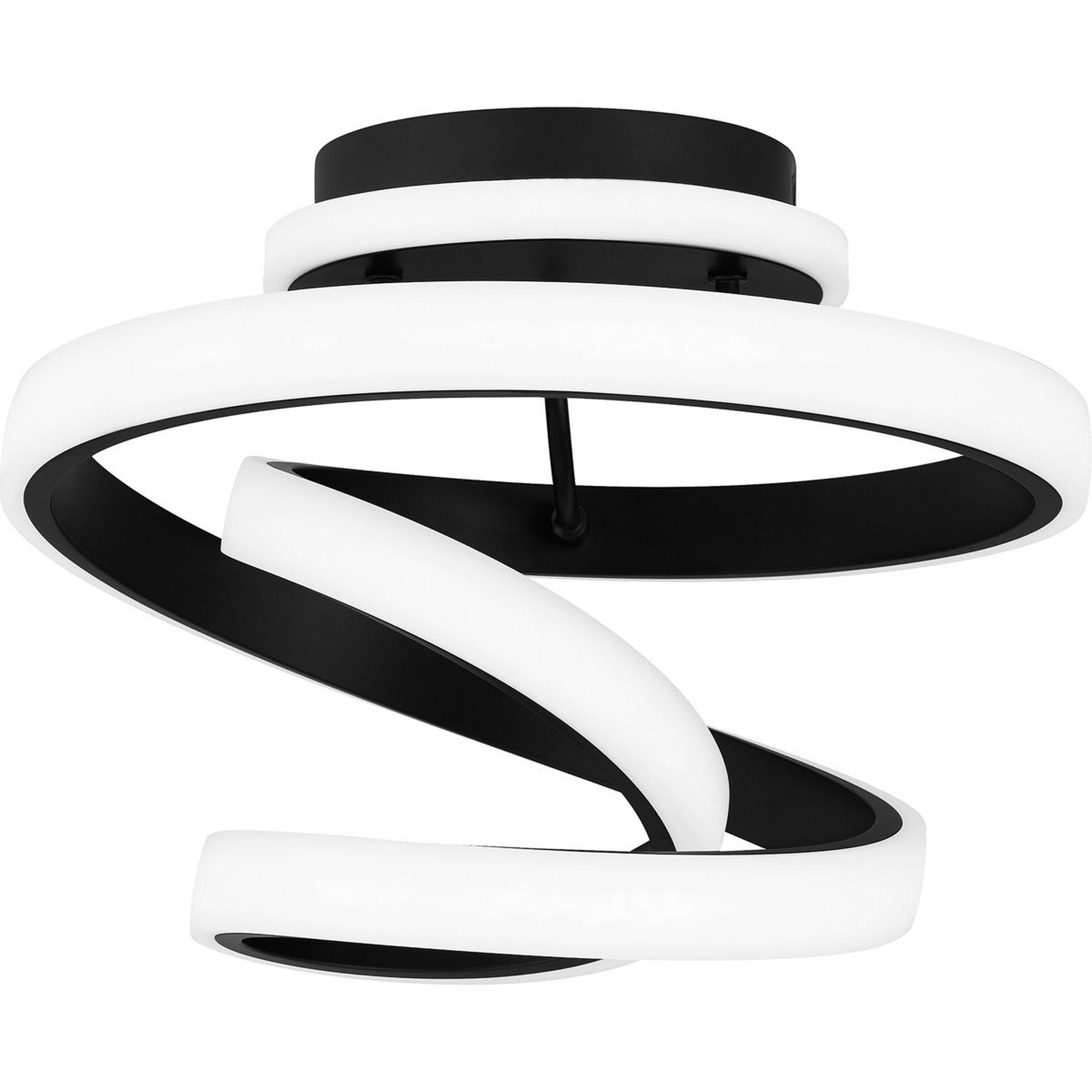 A Whirlwind LED Ceiling Light with Matte Black color