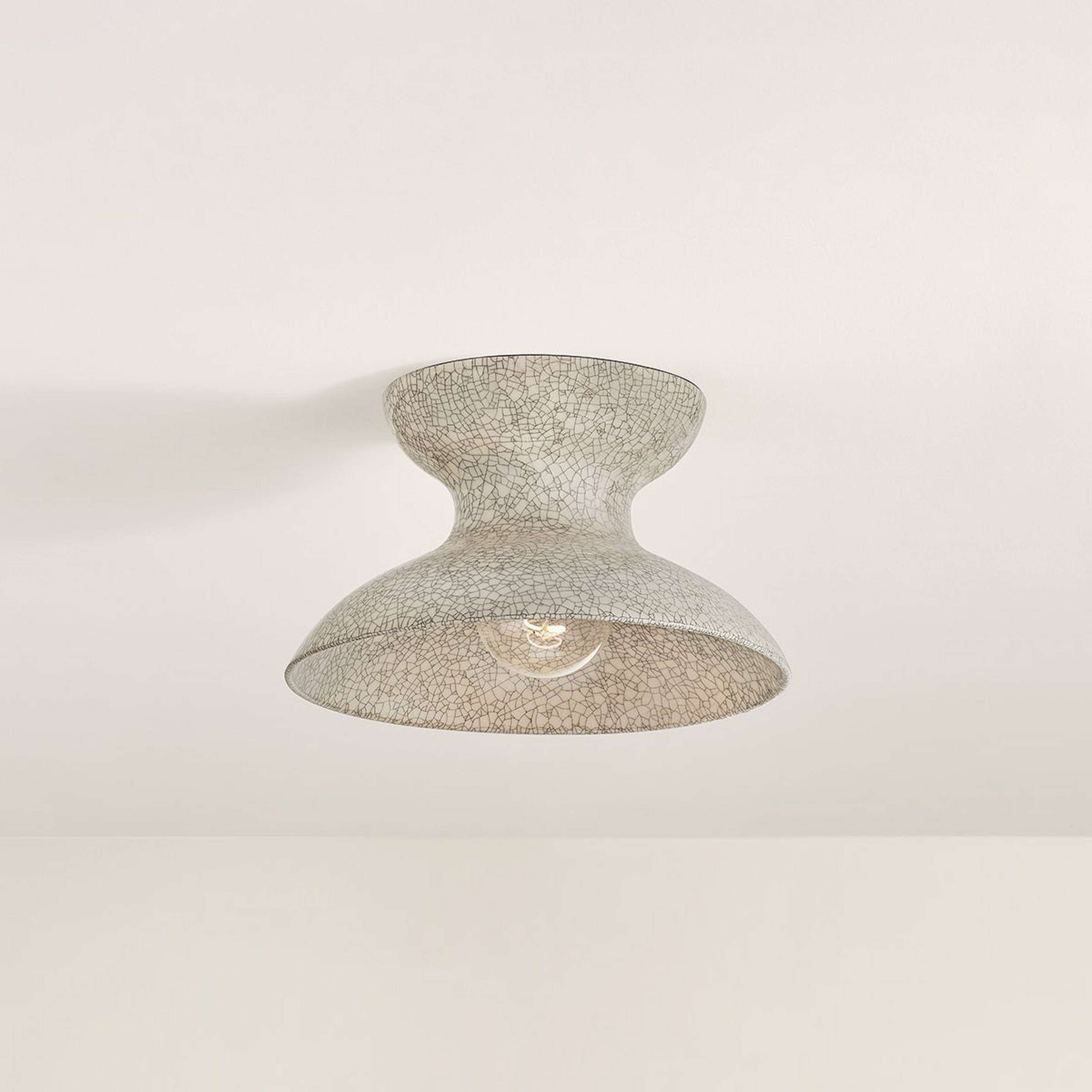 A Timok Ceiling Light with Brass / Crackled Ceramic color