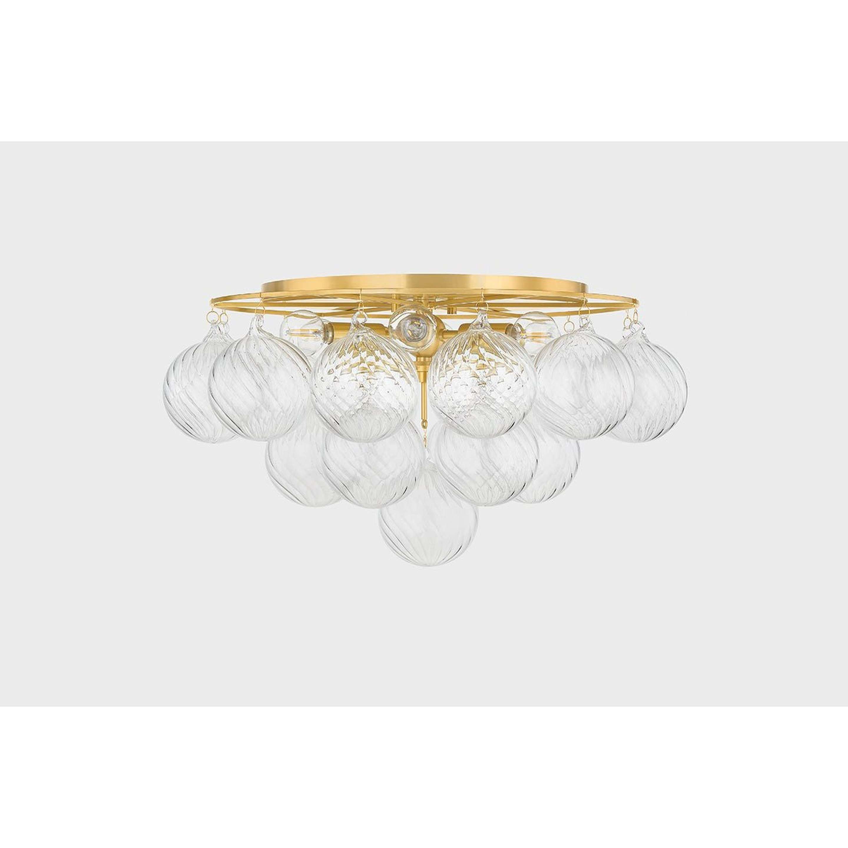 A Elodie Ceiling Light with Aged Brass / Clear Glass color