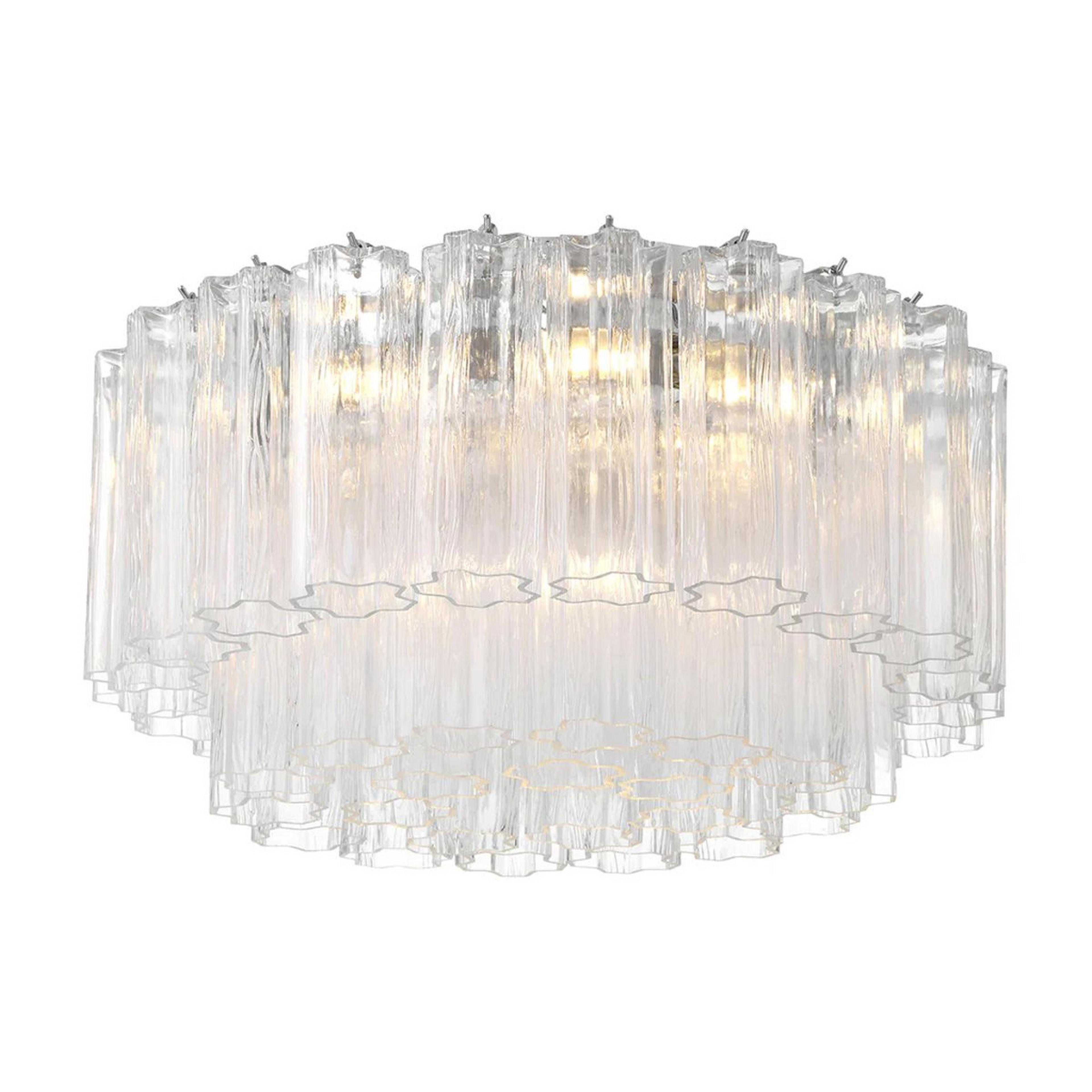 A Imondo Ceiling Light - Small - Clear with Chrome / Clear Tronchi Glass color