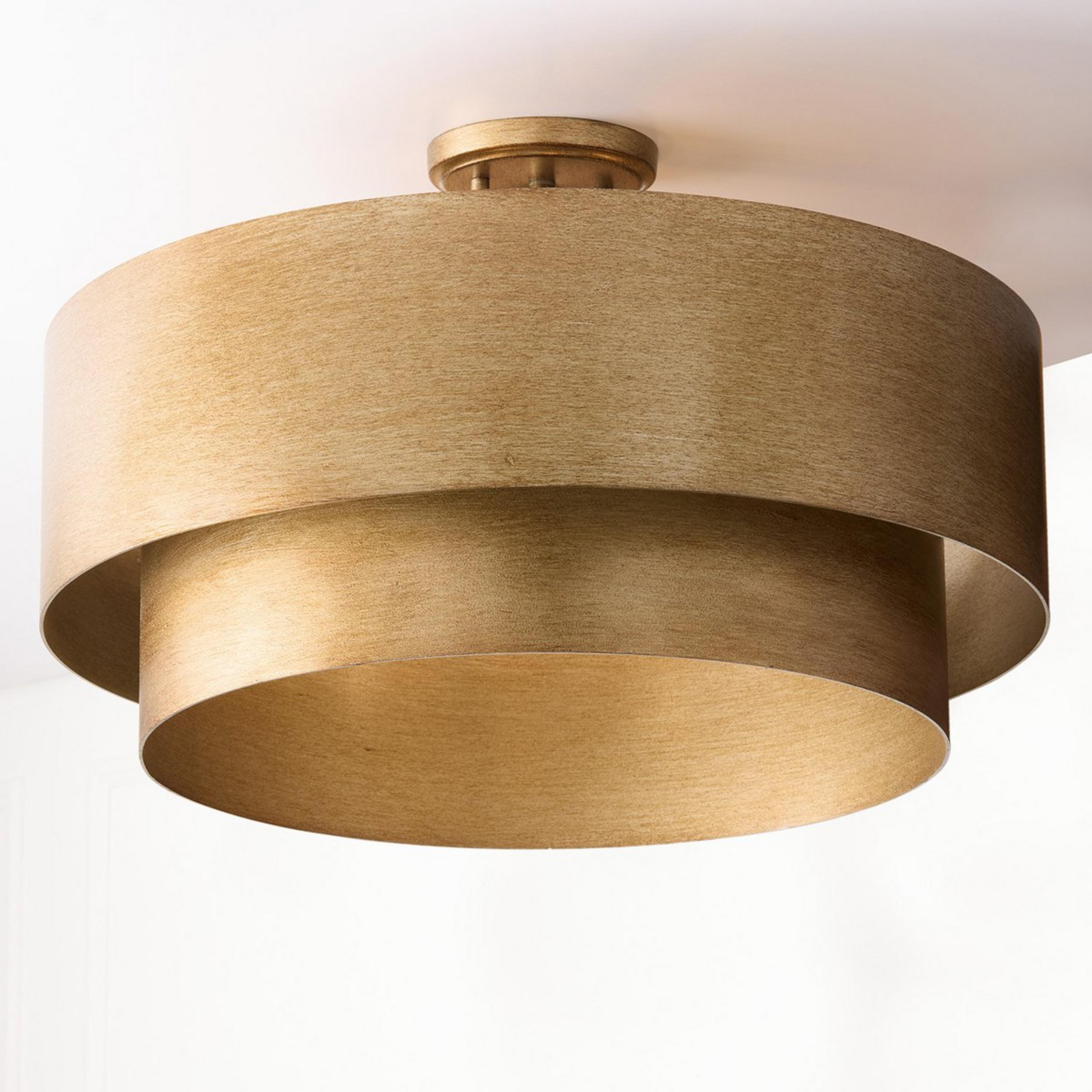 A Bon Air Convertible Ceiling Light with Aged Gold color