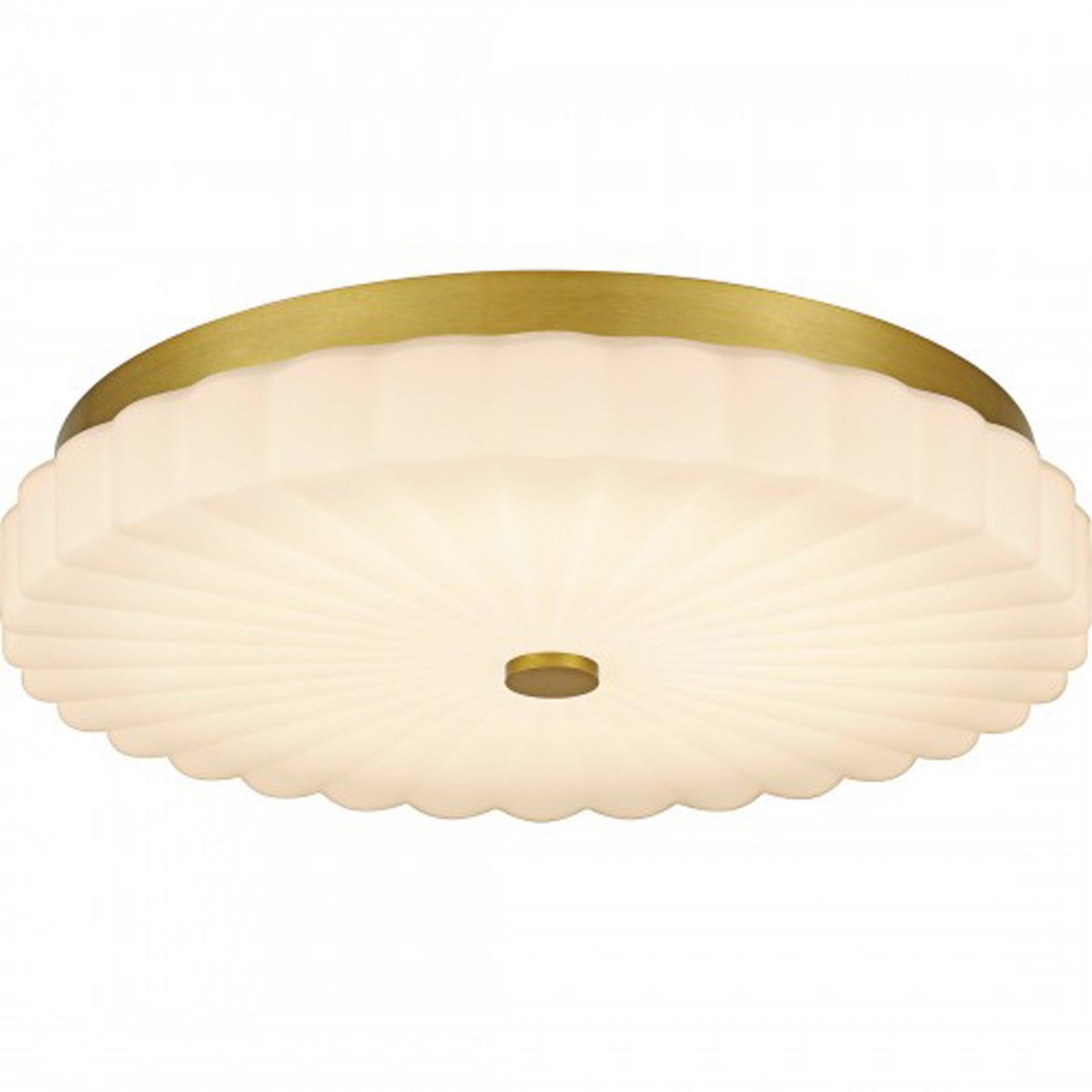 A Skye LED Ceiling Light with Gold / Opal Glass color