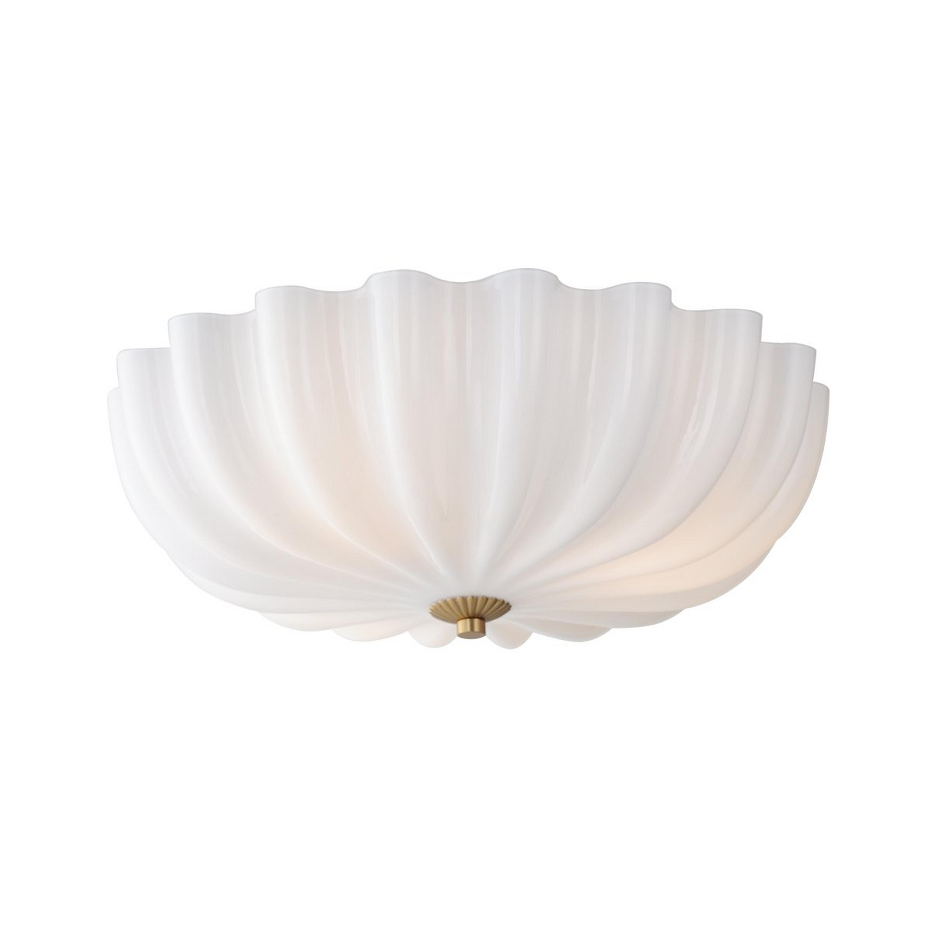 A Zenaida Ceiling Light with Aged Brass / Clear Glass / Opal Glass color