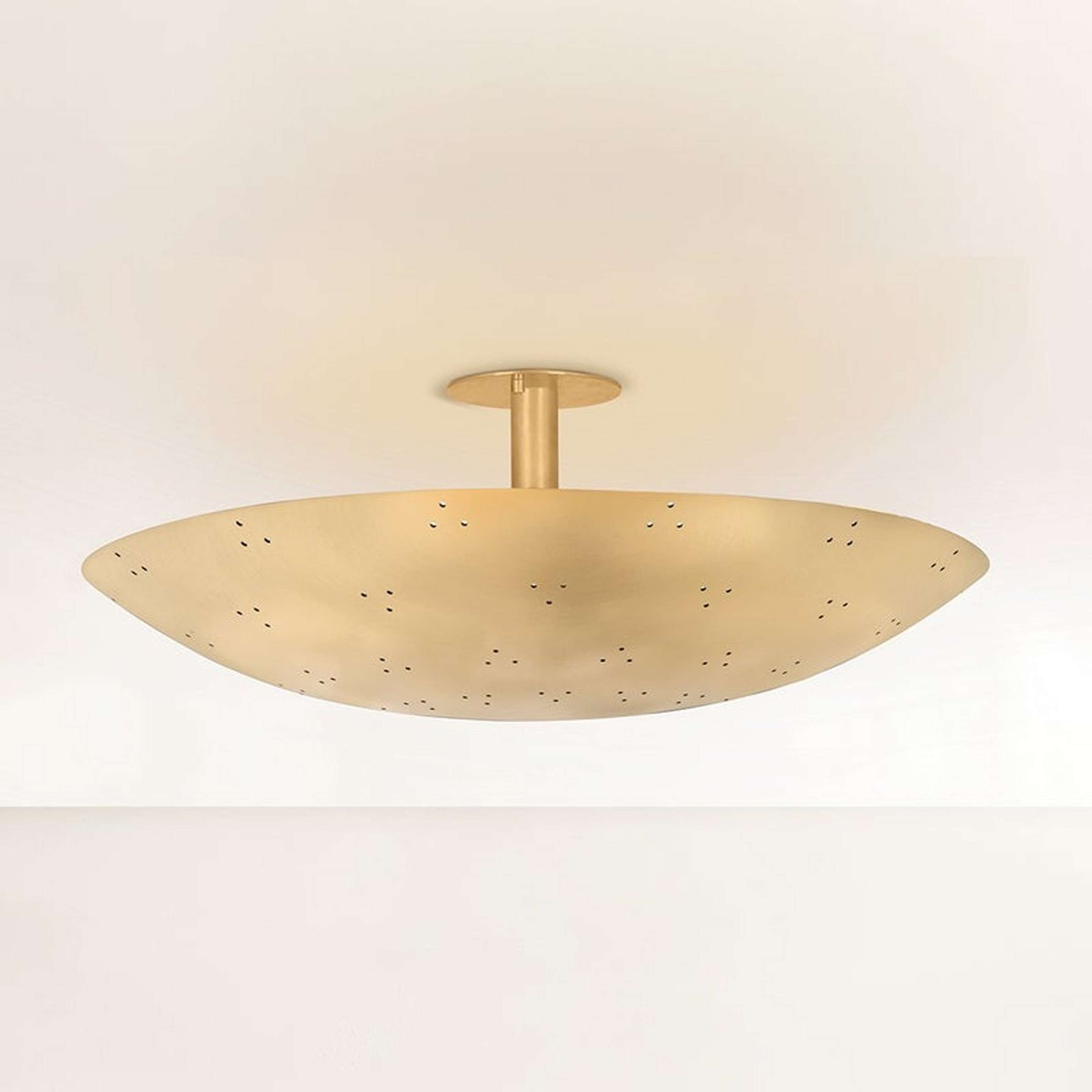 A Charldon Ceiling Light - Small with Aged Brass color