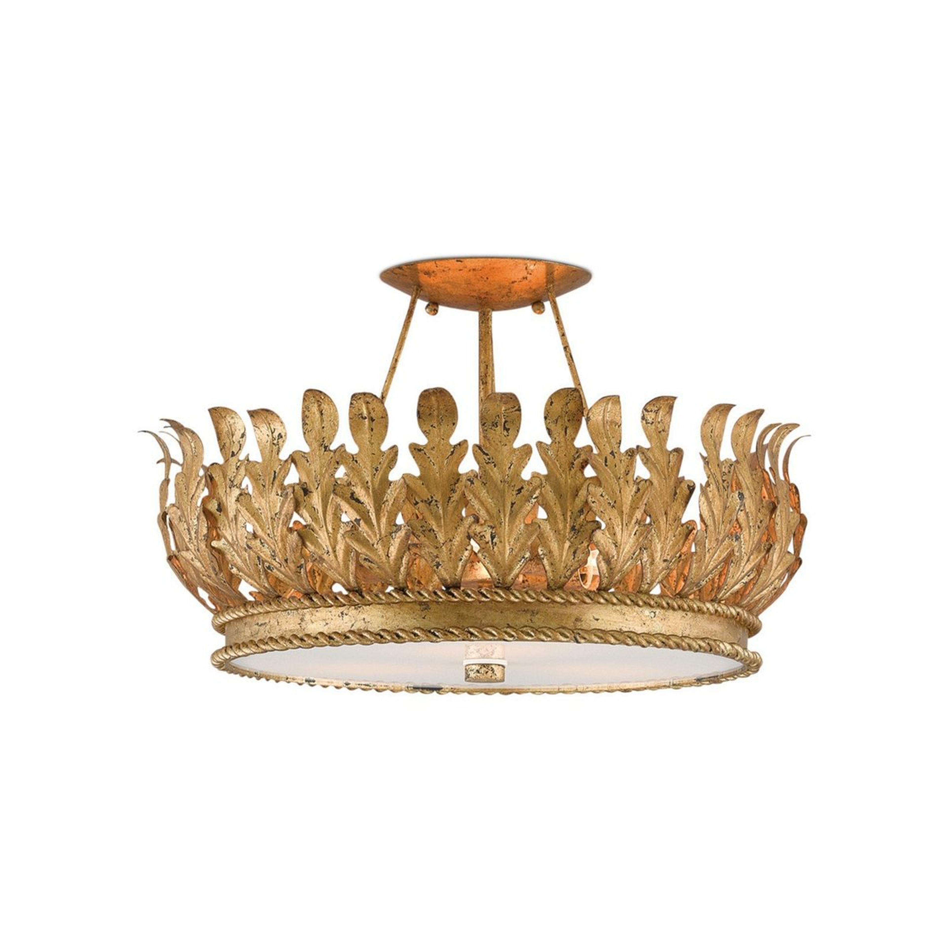 A Votre Altesse Ceiling Light with Gold Leaf color