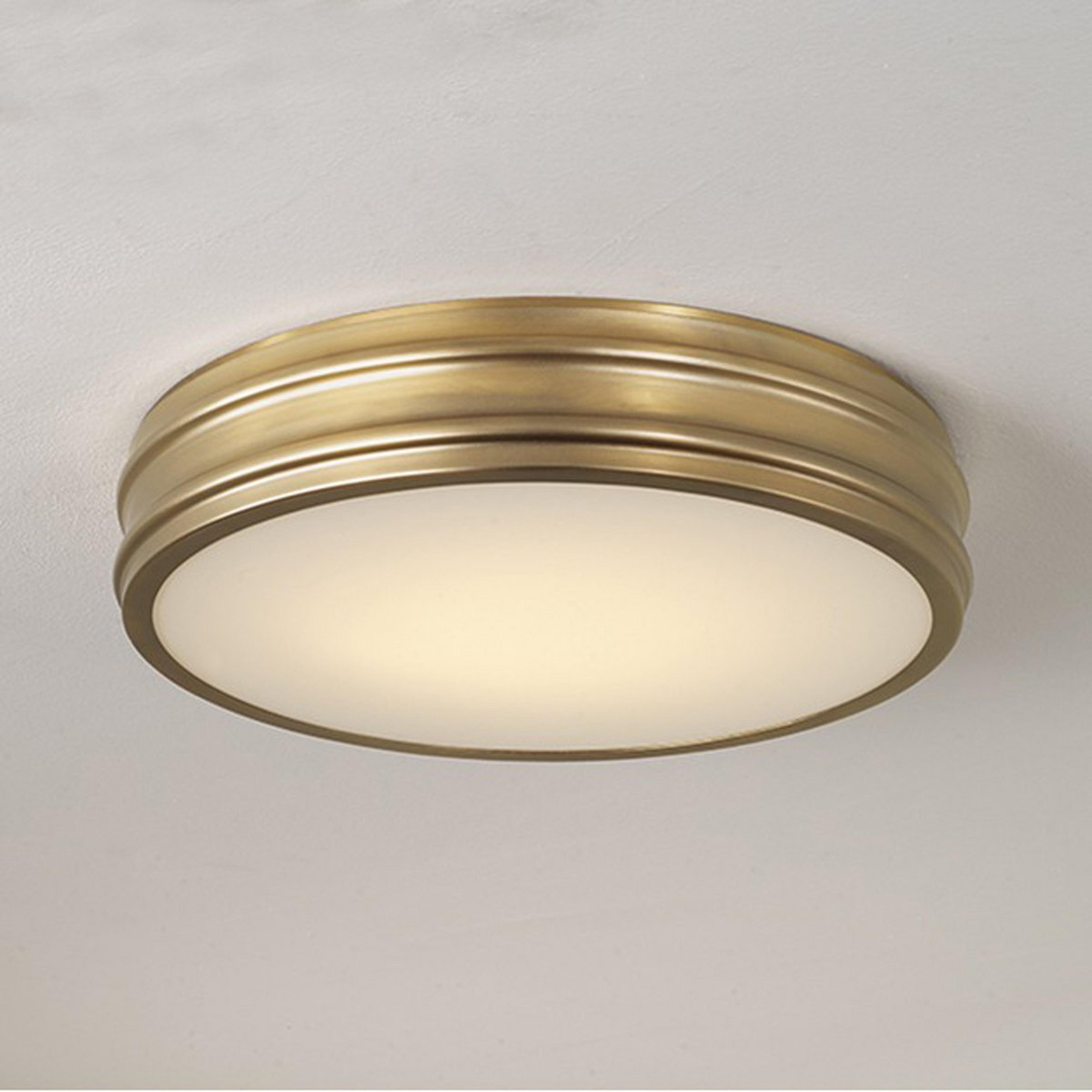 A Elidi LED Ceiling Light with Aged Brass color