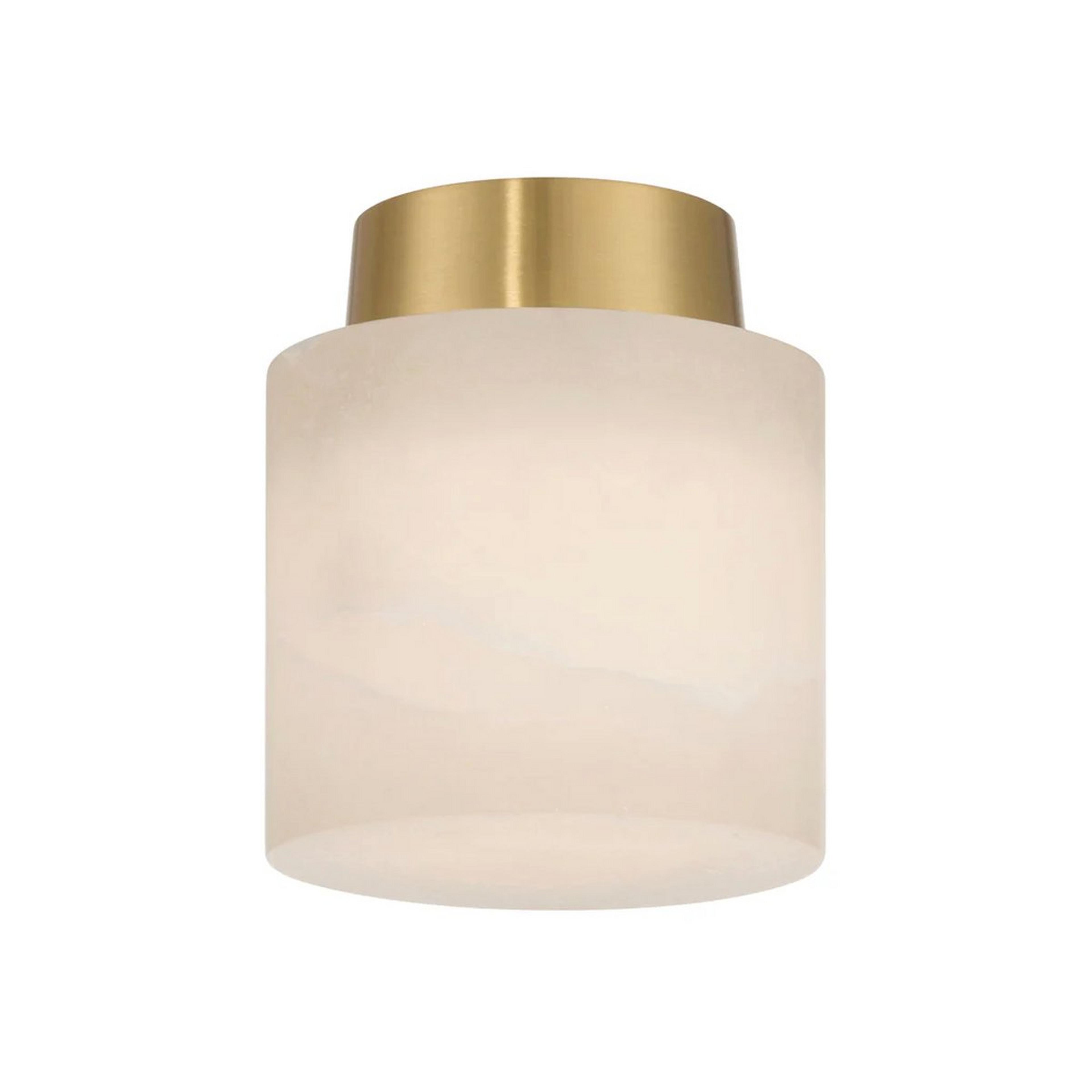 A Wycliffe Ceiling Light - 6" with Brass / Alabaster color