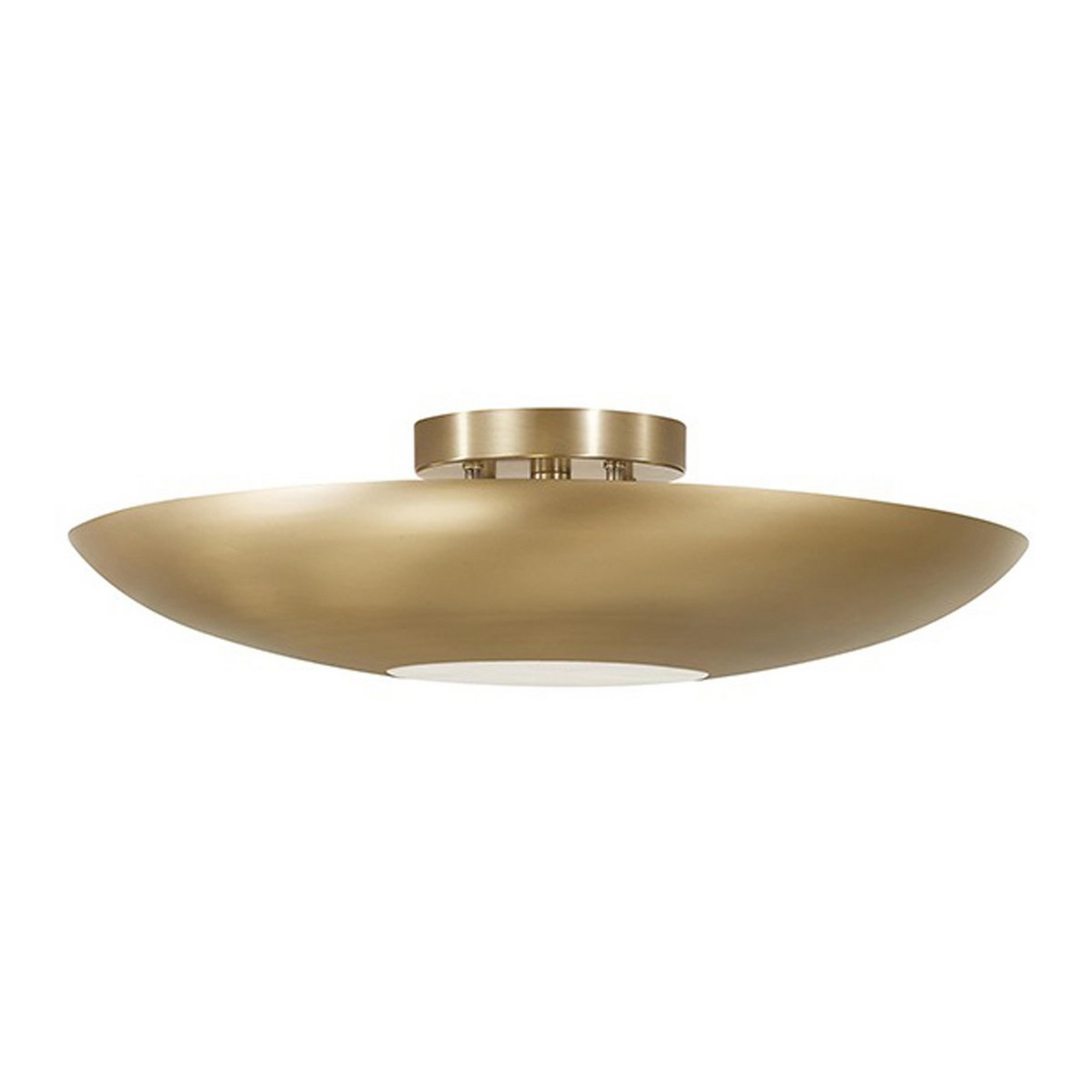 A Zoya Ceiling Light with Aged Brass / Alabaster color