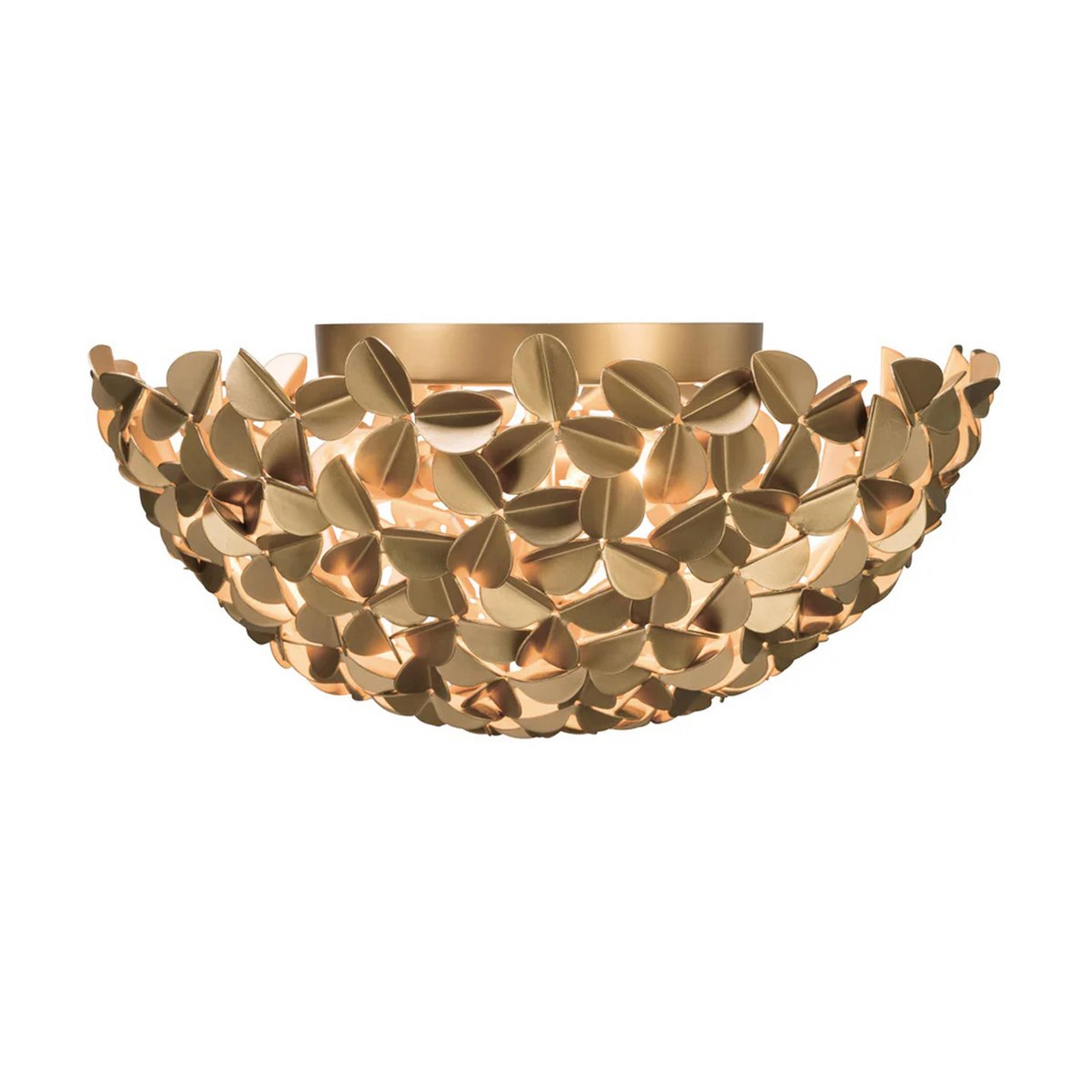 A Trifolia Ceiling Light with Gold color
