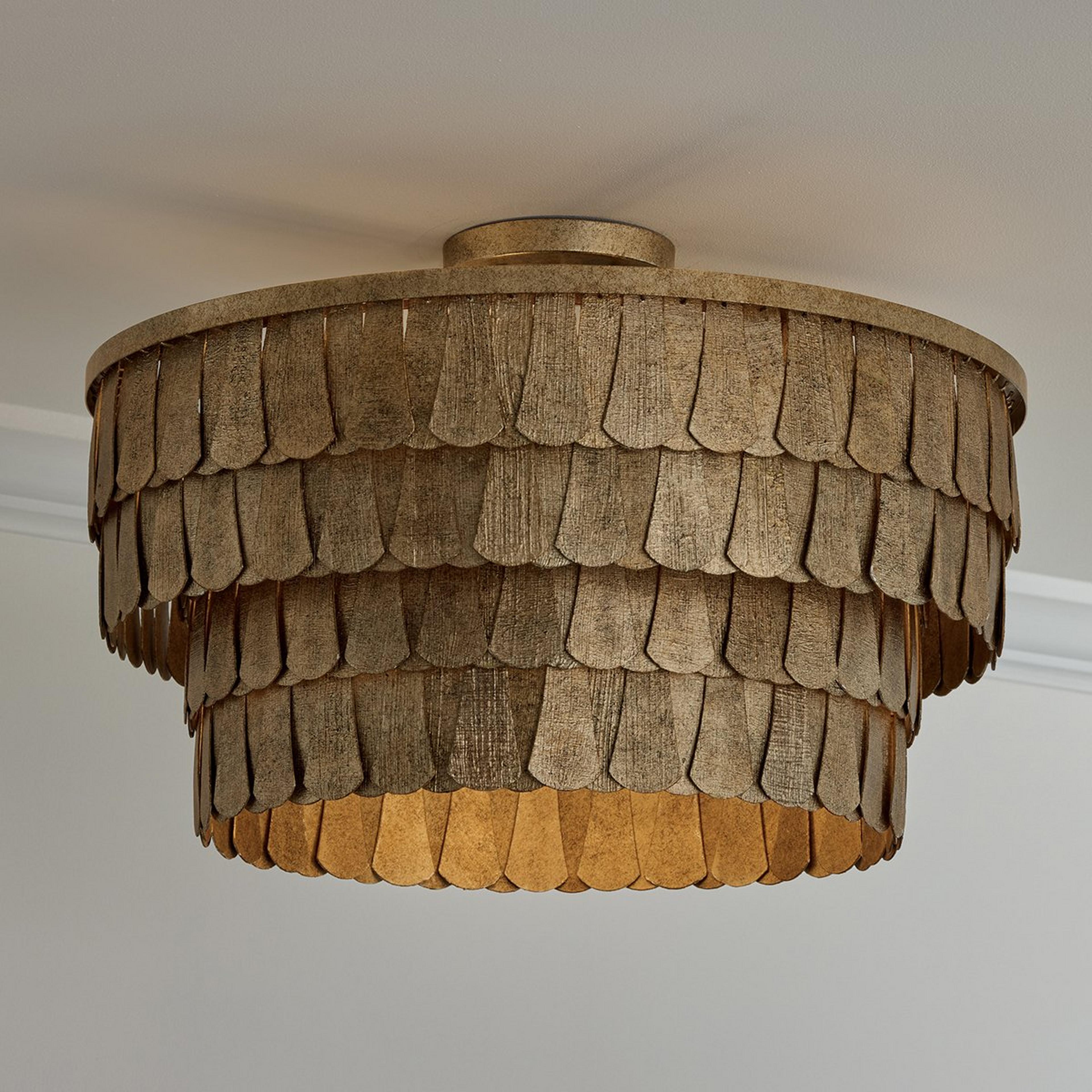 A Horacio Convertible Celing Light with Antiqued Gold color