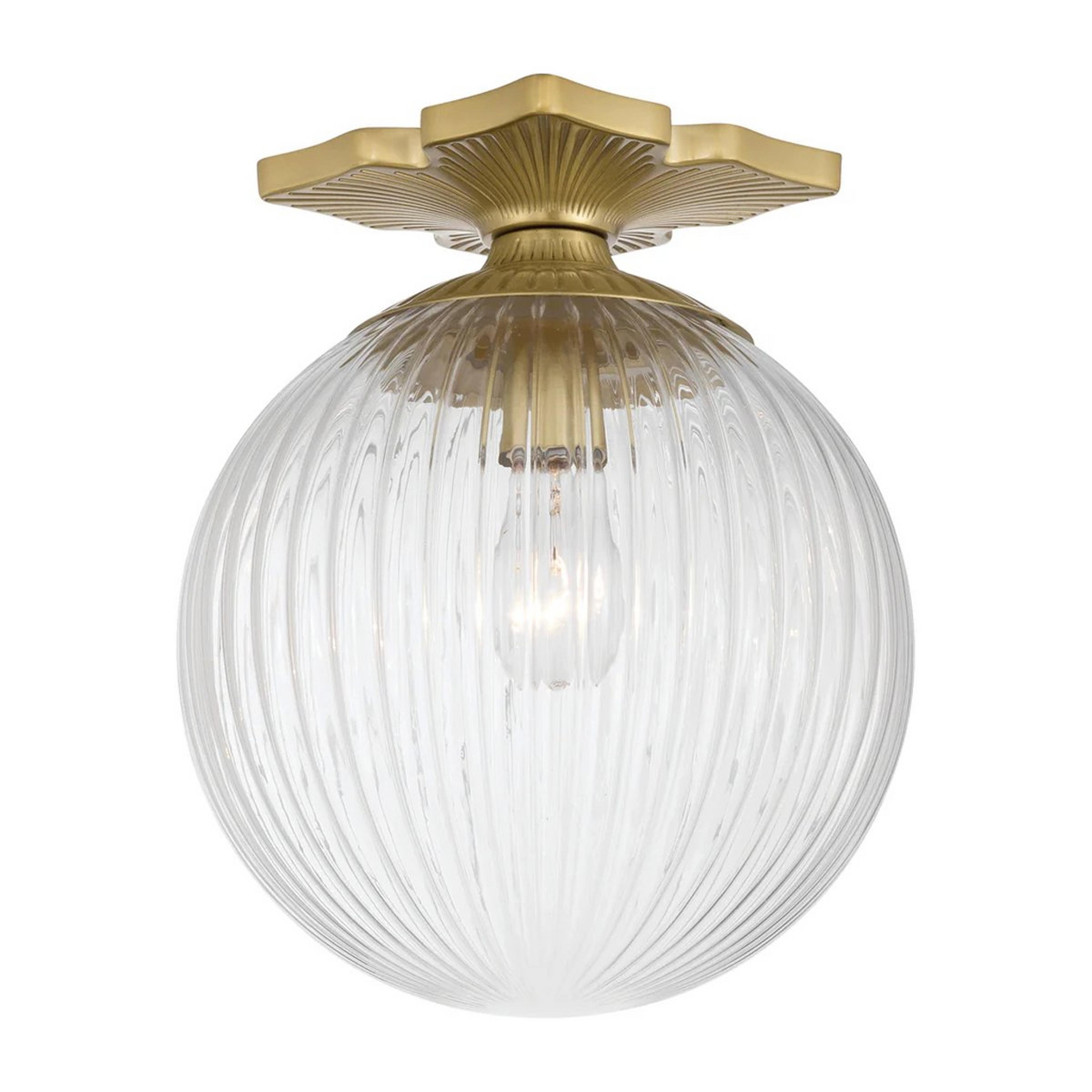 A Manet Clear Ceiling Light with Brass / Clear Glass color