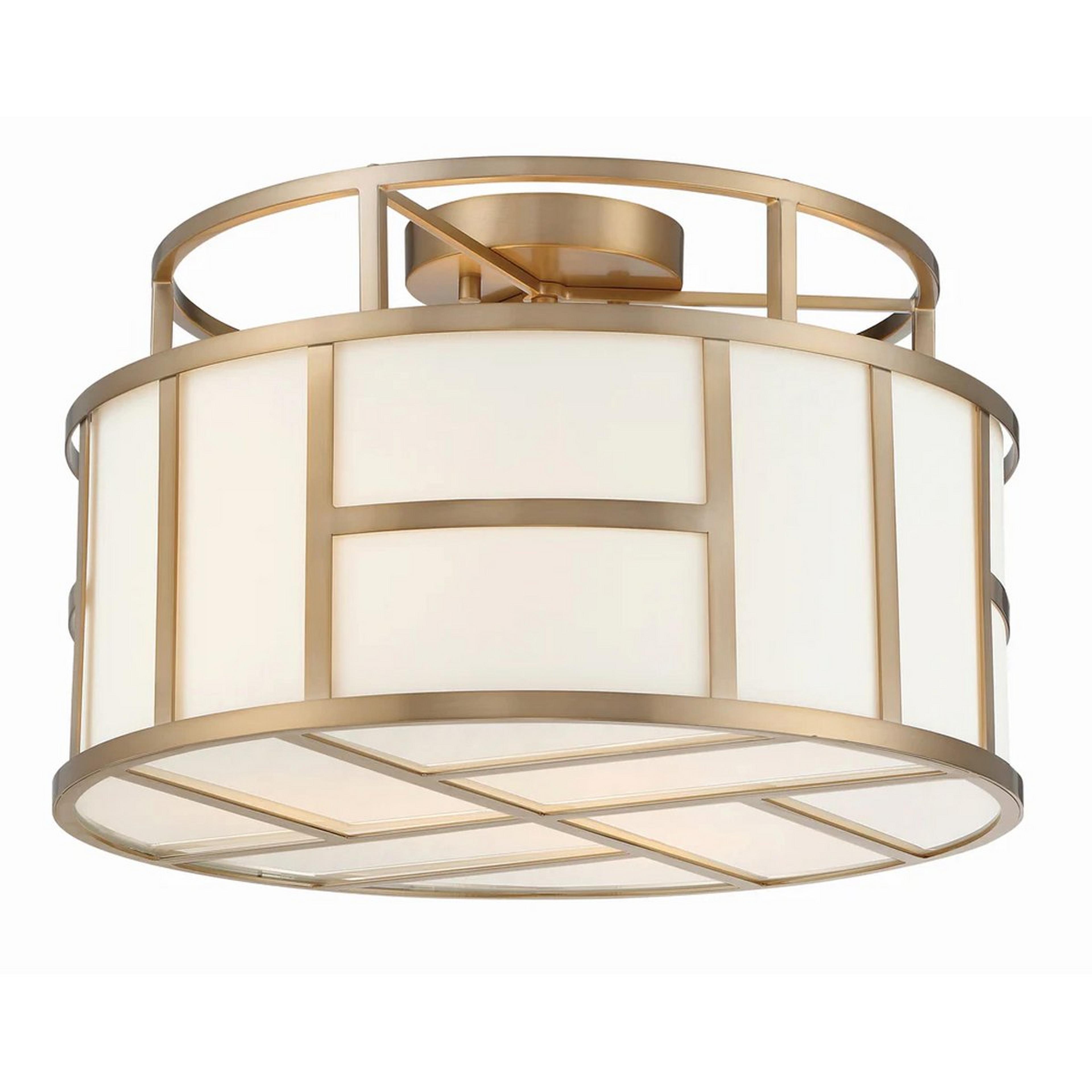 A Elliston Ceiling Light with Gold / White color