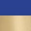Satin Brass / Navy Blue / Glossy White