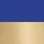Satin Brass / Navy Blue / Glossy White