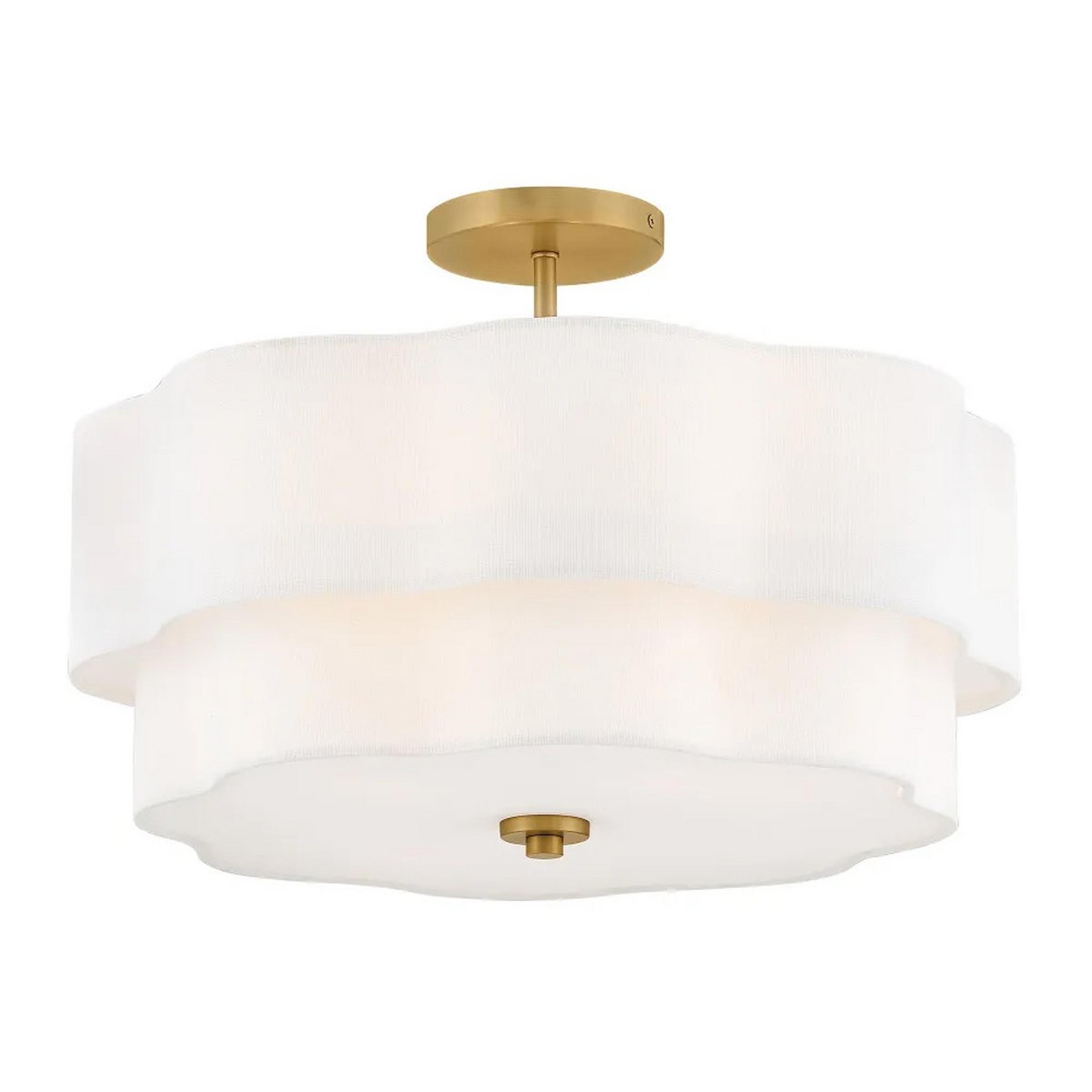 A Mazurka Ceiling Light with Brass / Off-White color