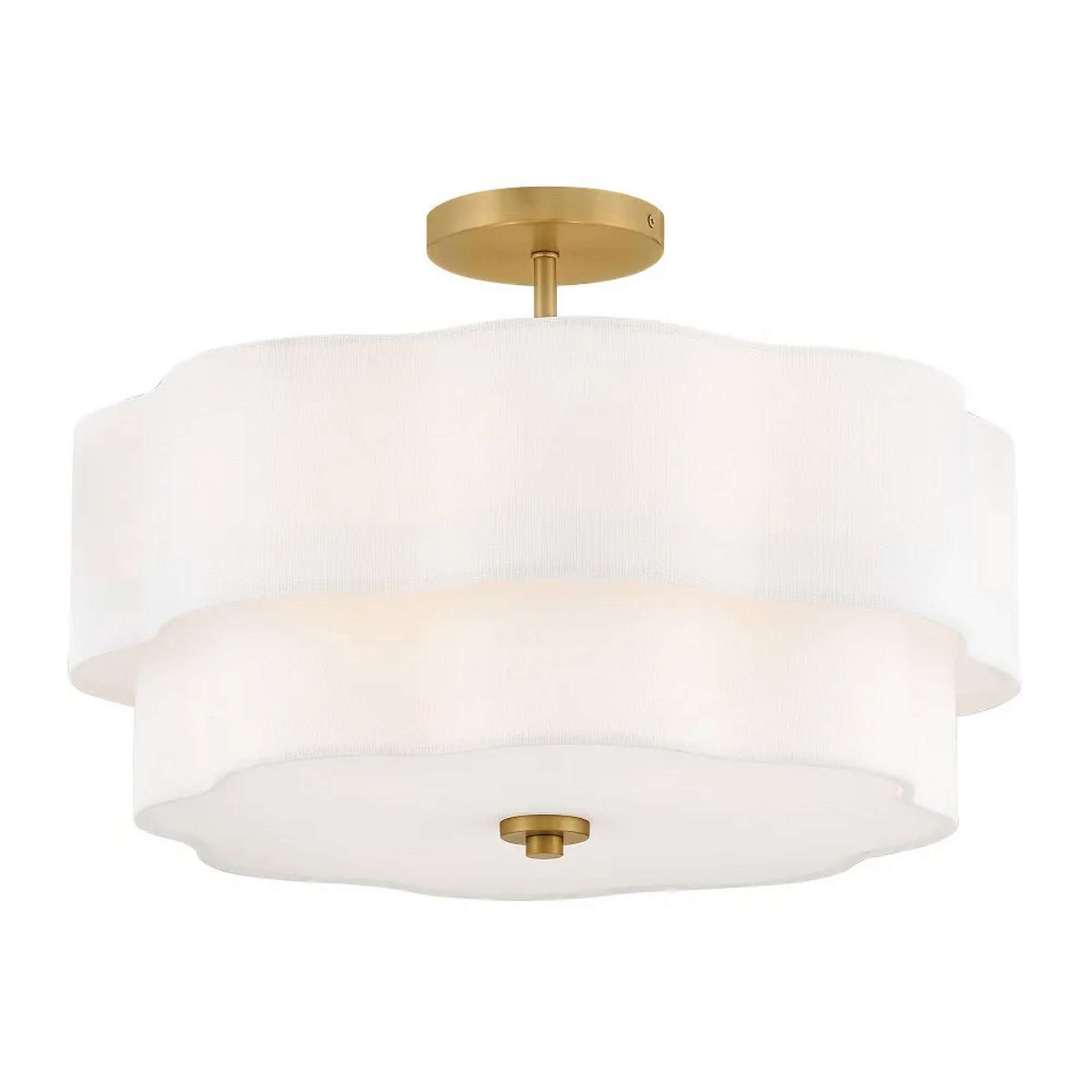 A Mazurka Ceiling Light with Brass / Off-White color