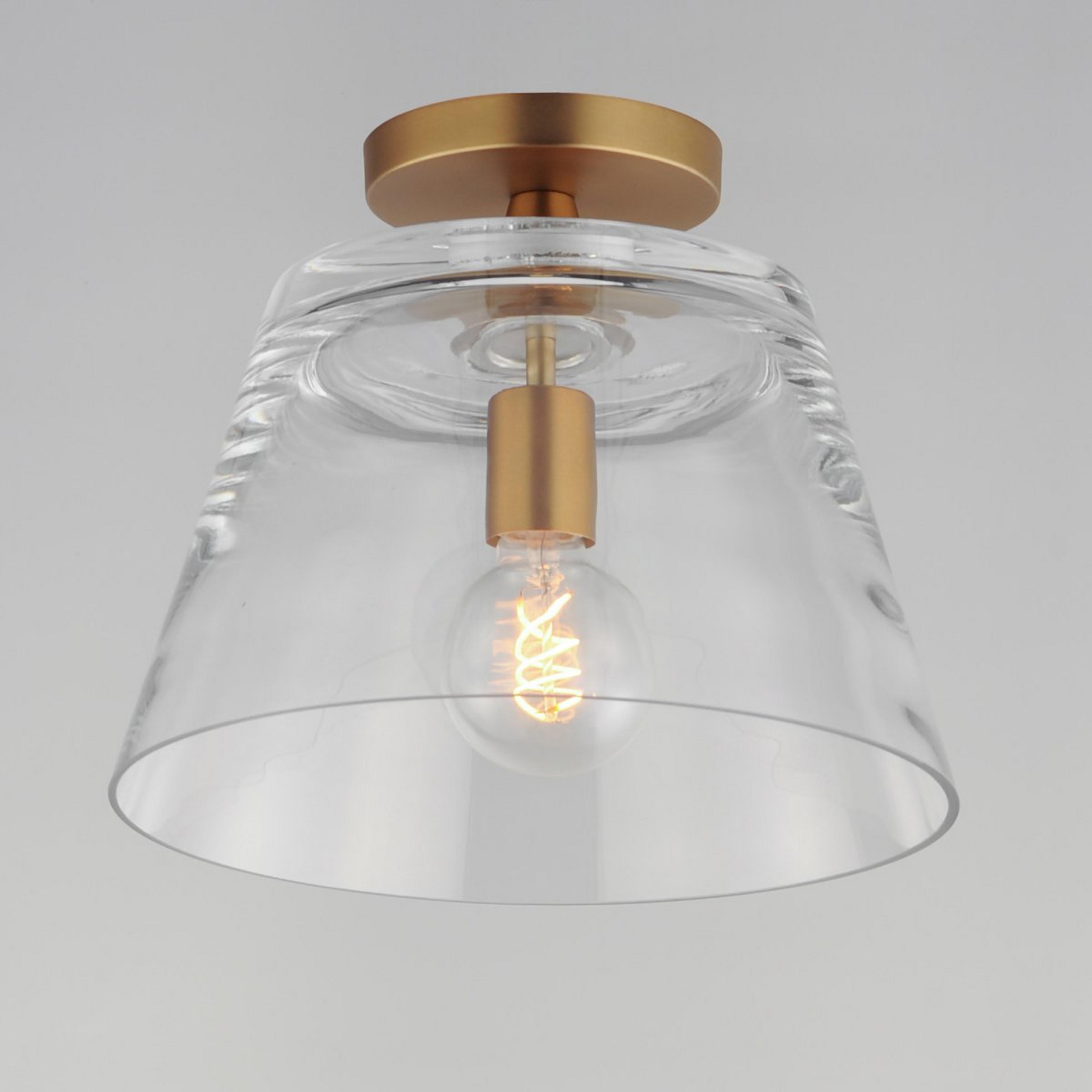 A Willard Convertible Ceiling Light with Brass / Clear Glass color