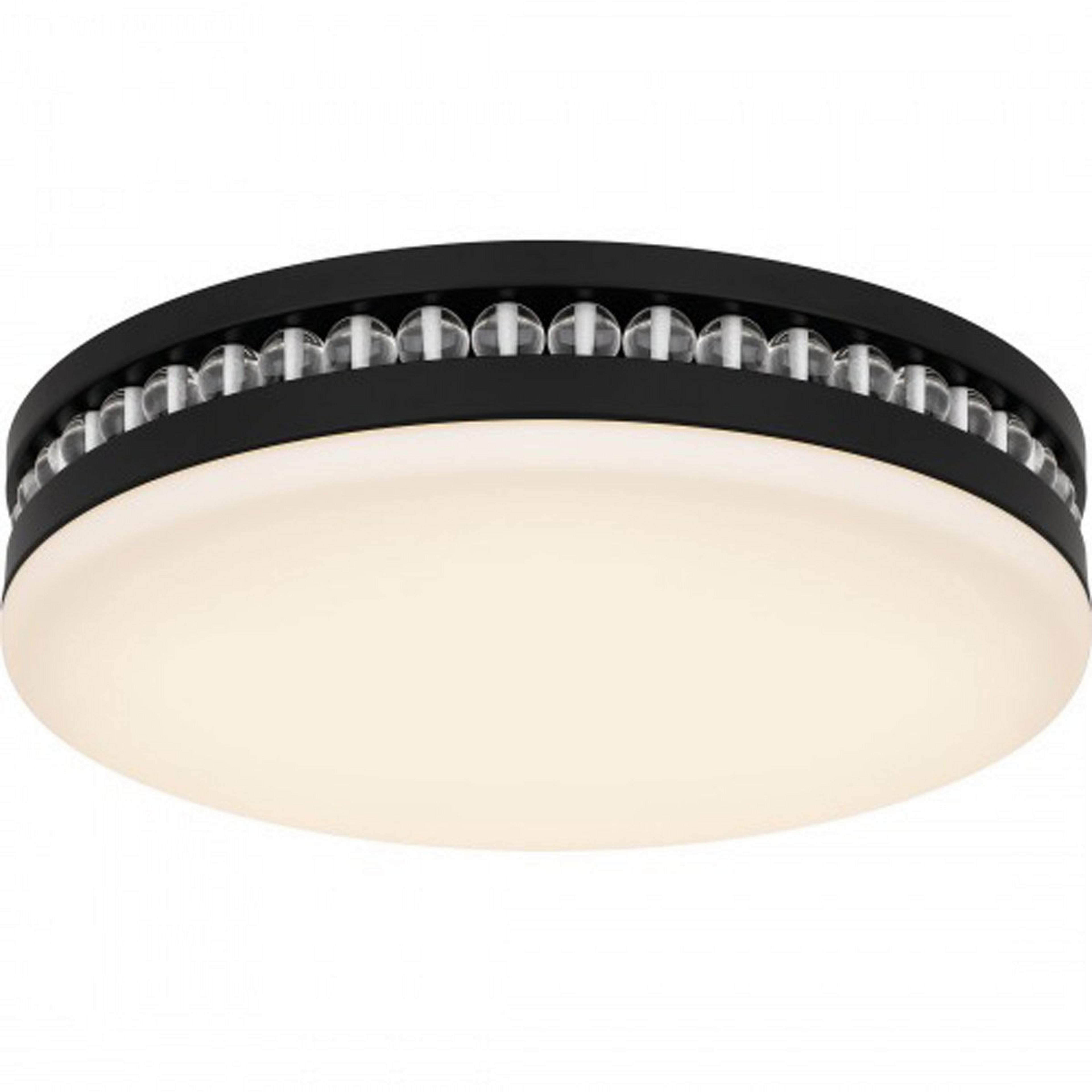 A Macaron LED Ceiling Light with Matte Black / Clear Glass / Opal Glass color