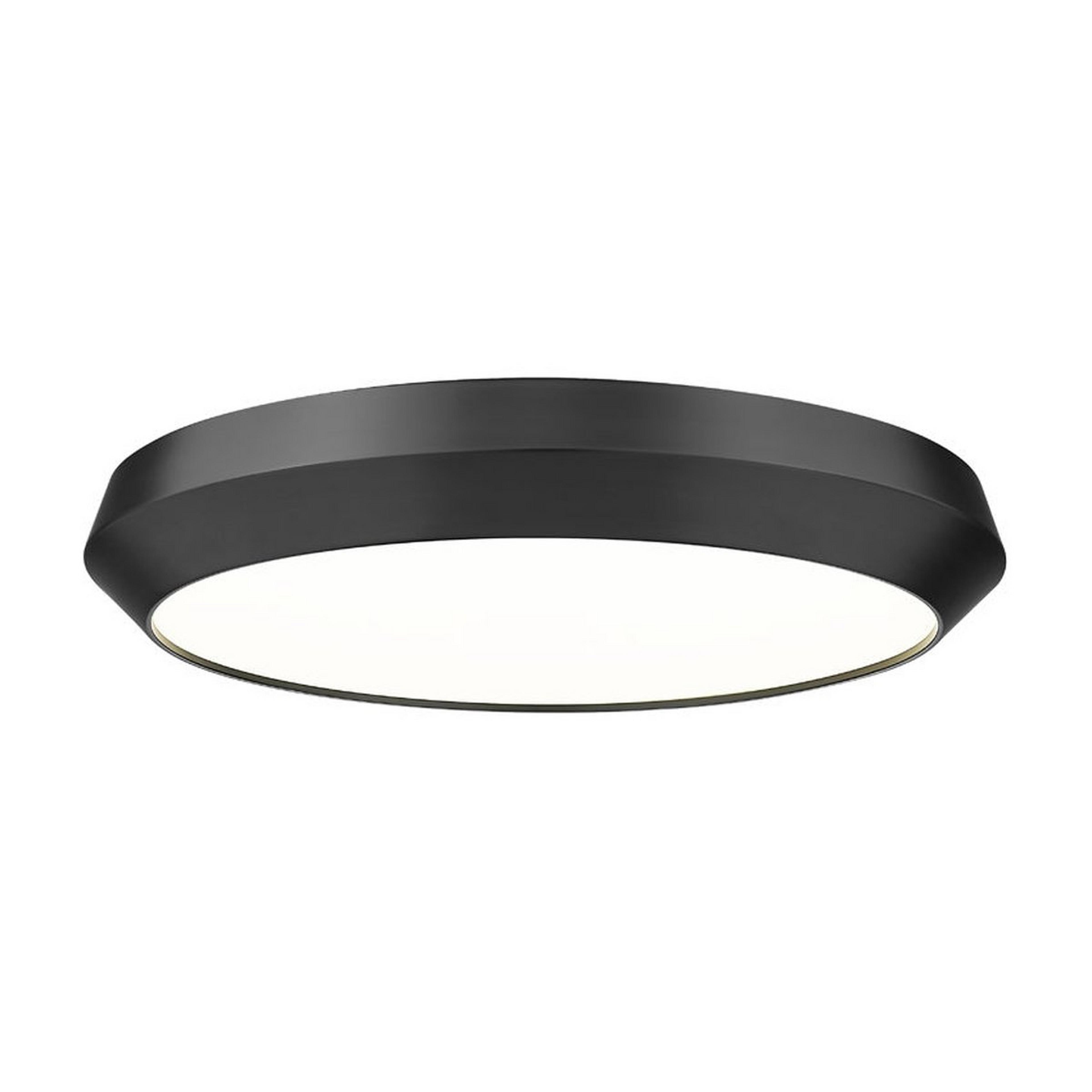 A Judit LED Ceiling Light with Matte Black / White Acrylic color