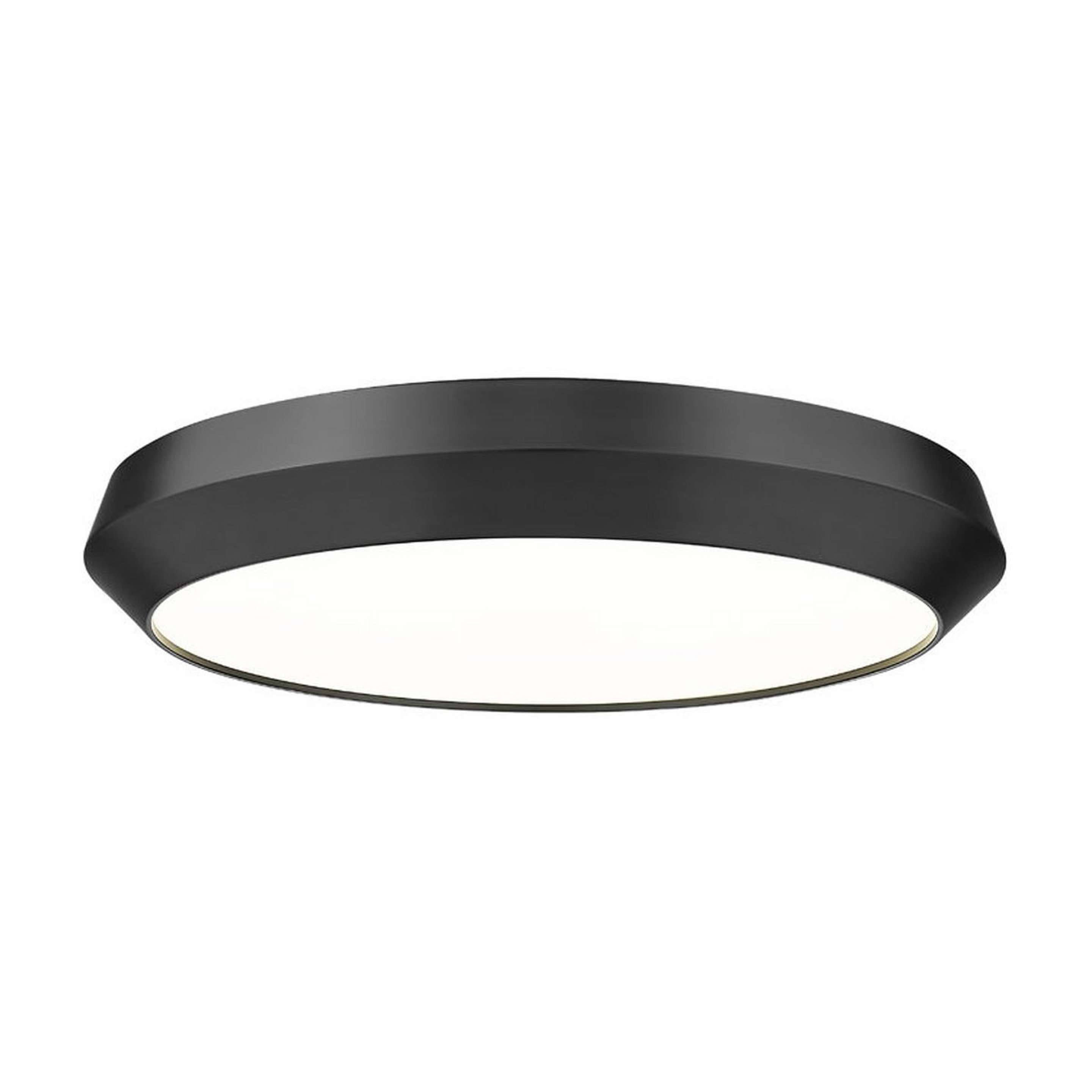 A Judit LED Ceiling Light with Matte Black / White Acrylic color