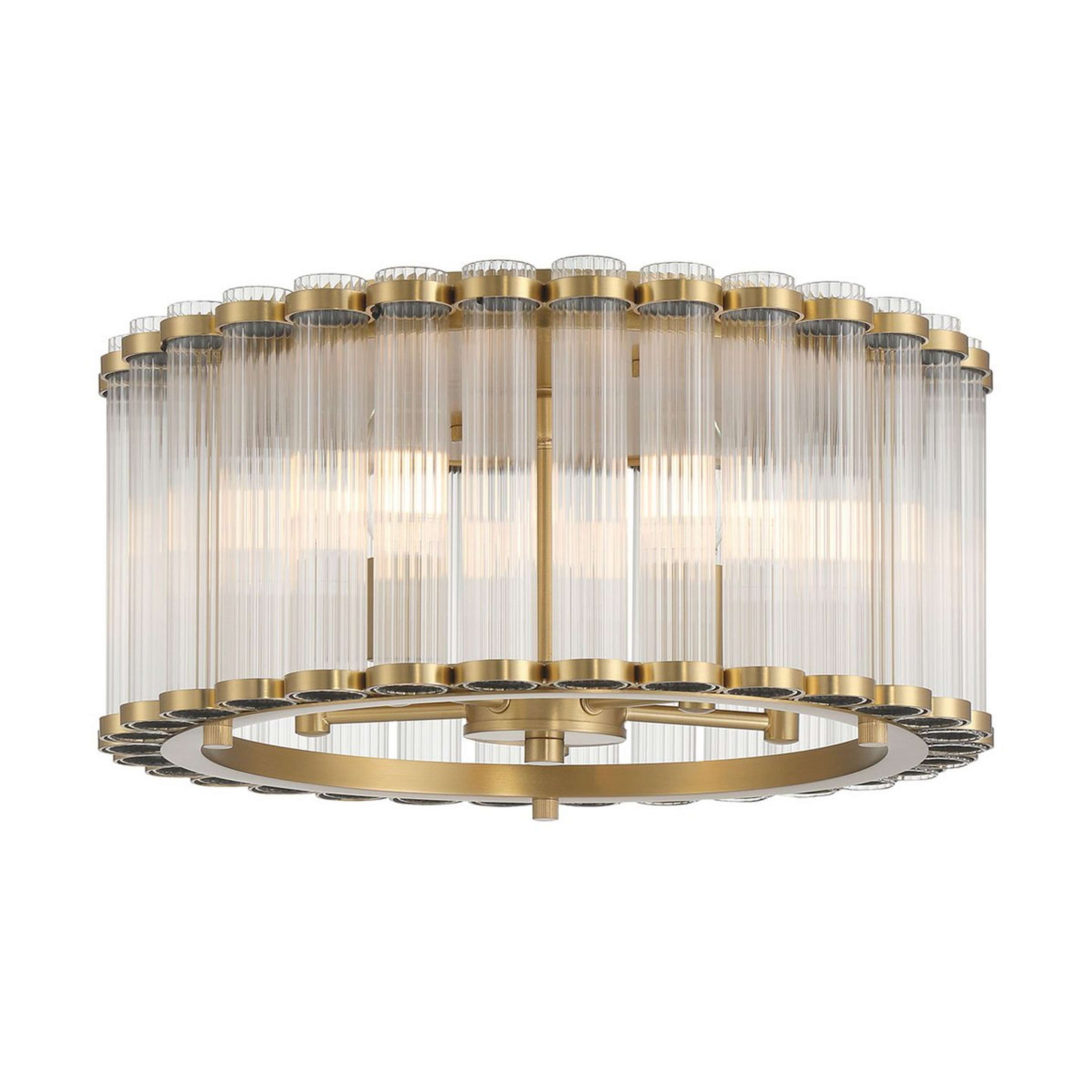 A Encomia Ceiling Light with Gold / Clear Glass color