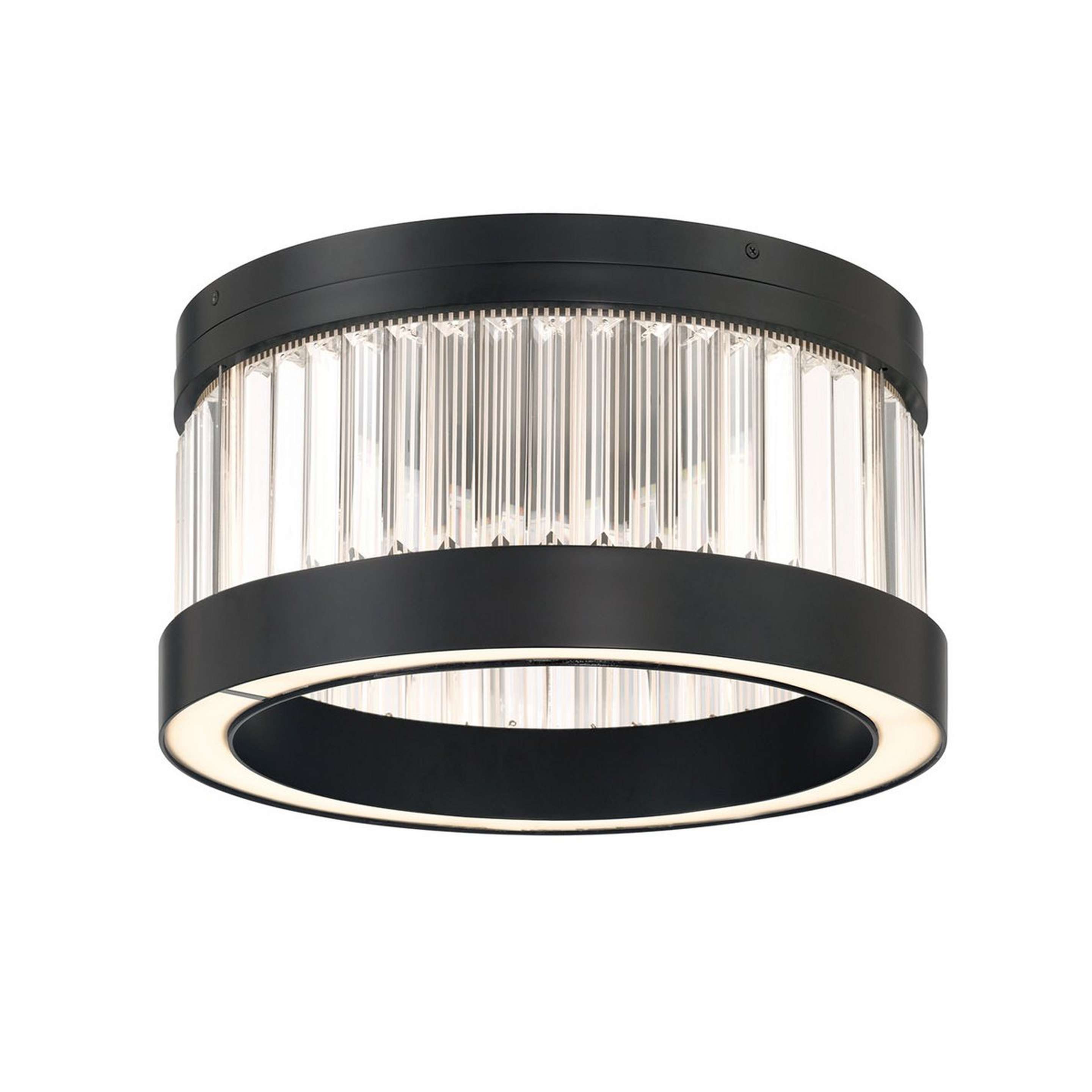 A Iridian LED Ceiling Light - Small with Black / Clear Crystal color