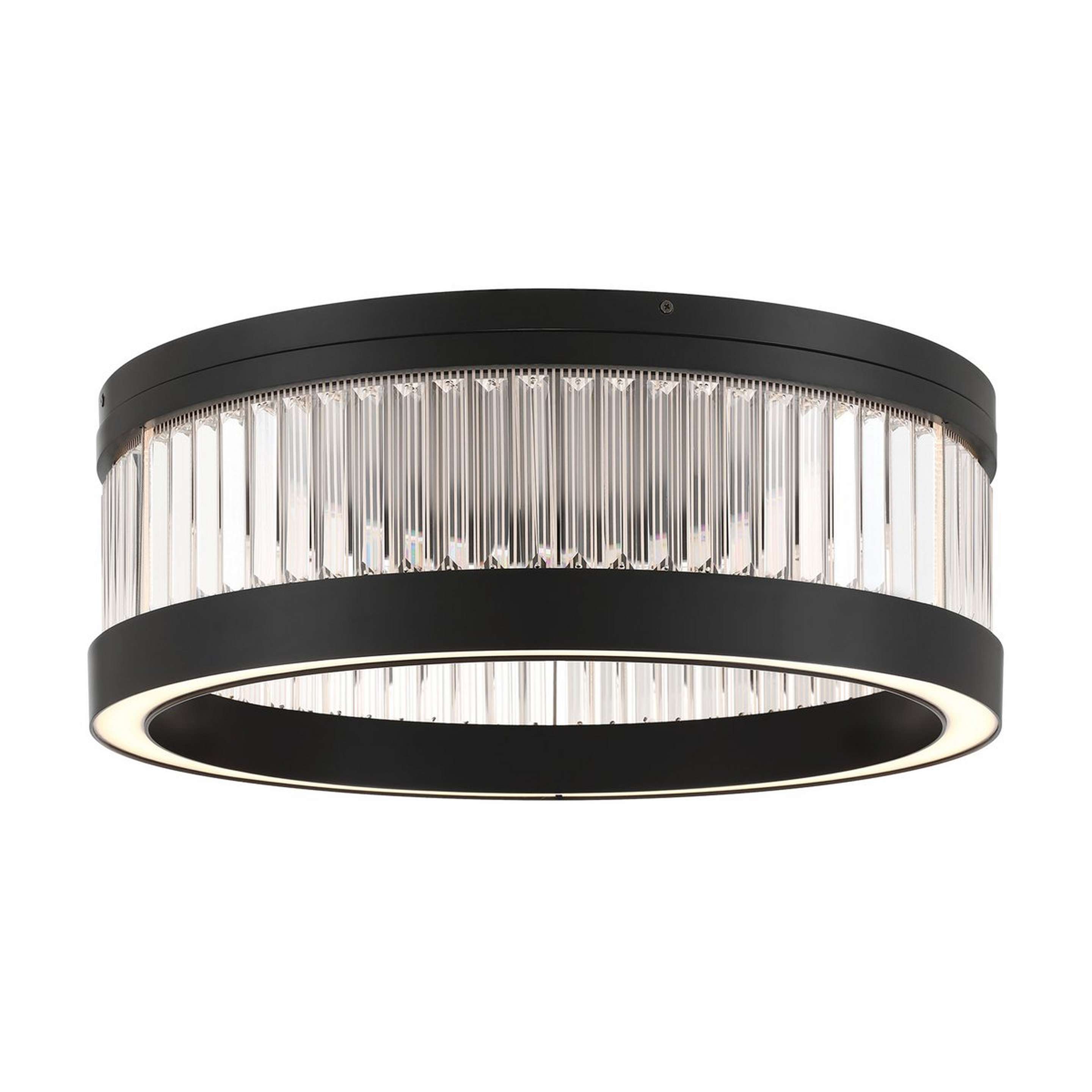 A Iridian LED Ceiling Light - Large with Black / Clear Crystal color