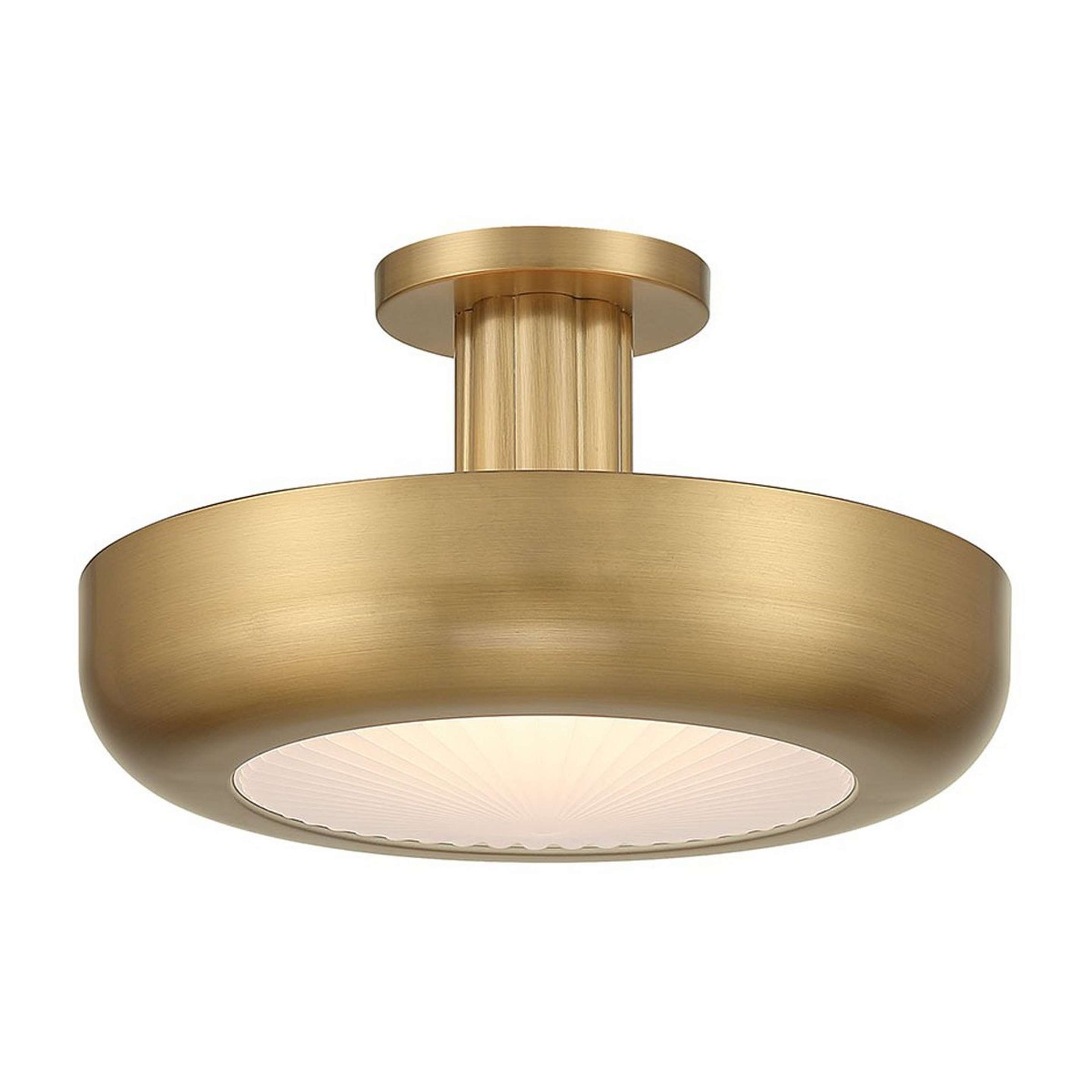 A Neema LED Ceiling Light - Small with Aged Brass / Opal Glass color