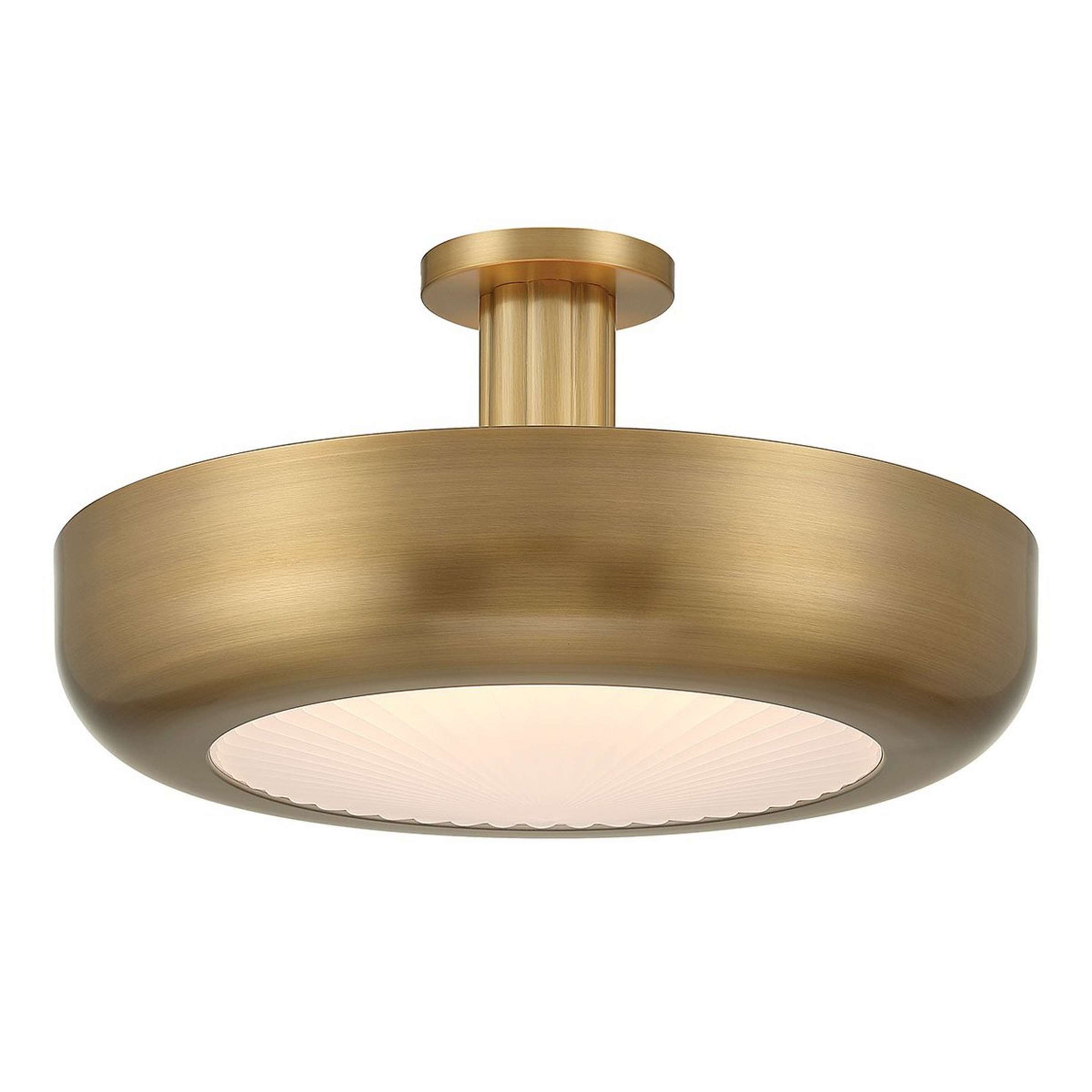 A Neema LED Ceiling Light - Large with Aged Brass / Opal Glass color