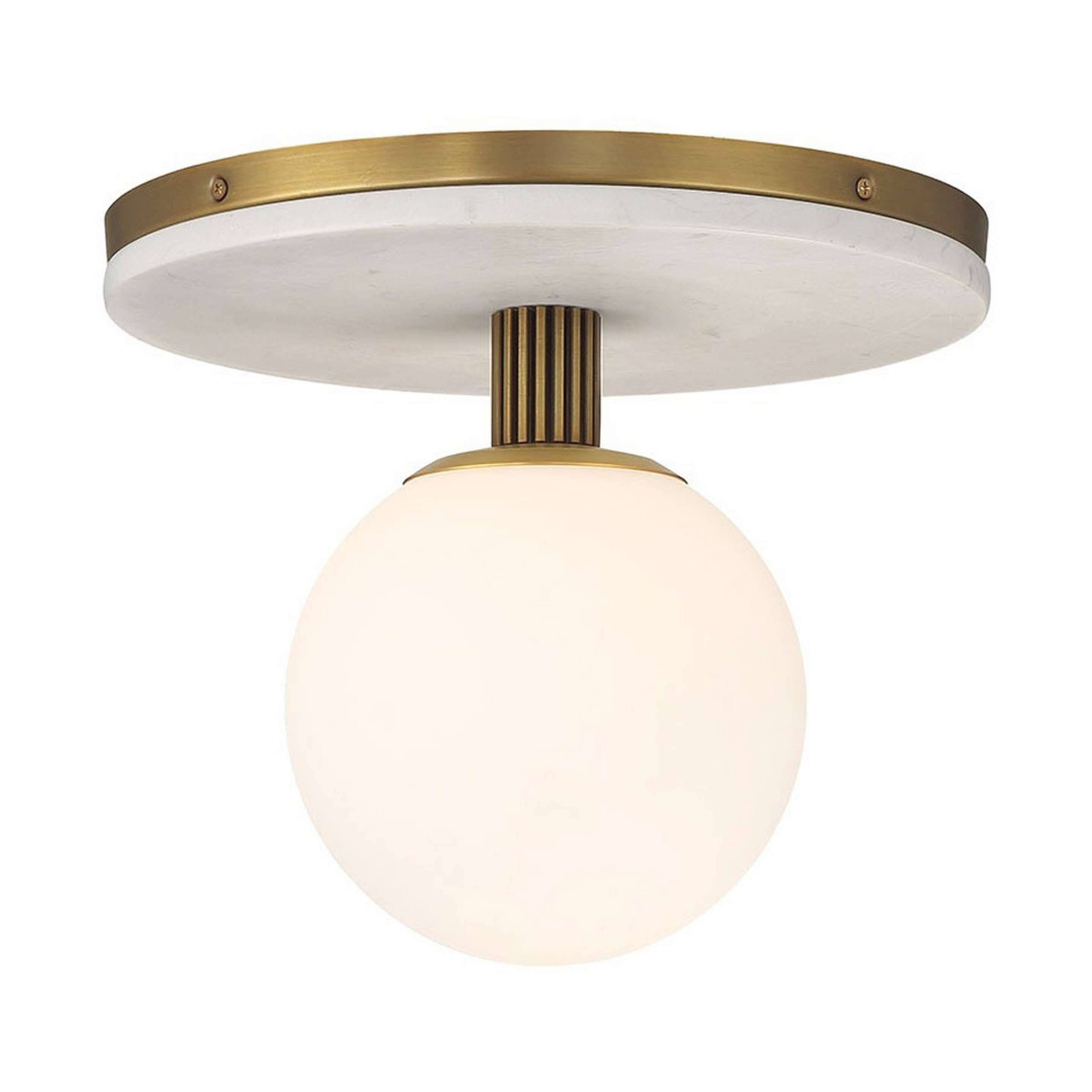 A Gansey LED Ceiling Light with Antique Brass / Marble / Opal Glass color