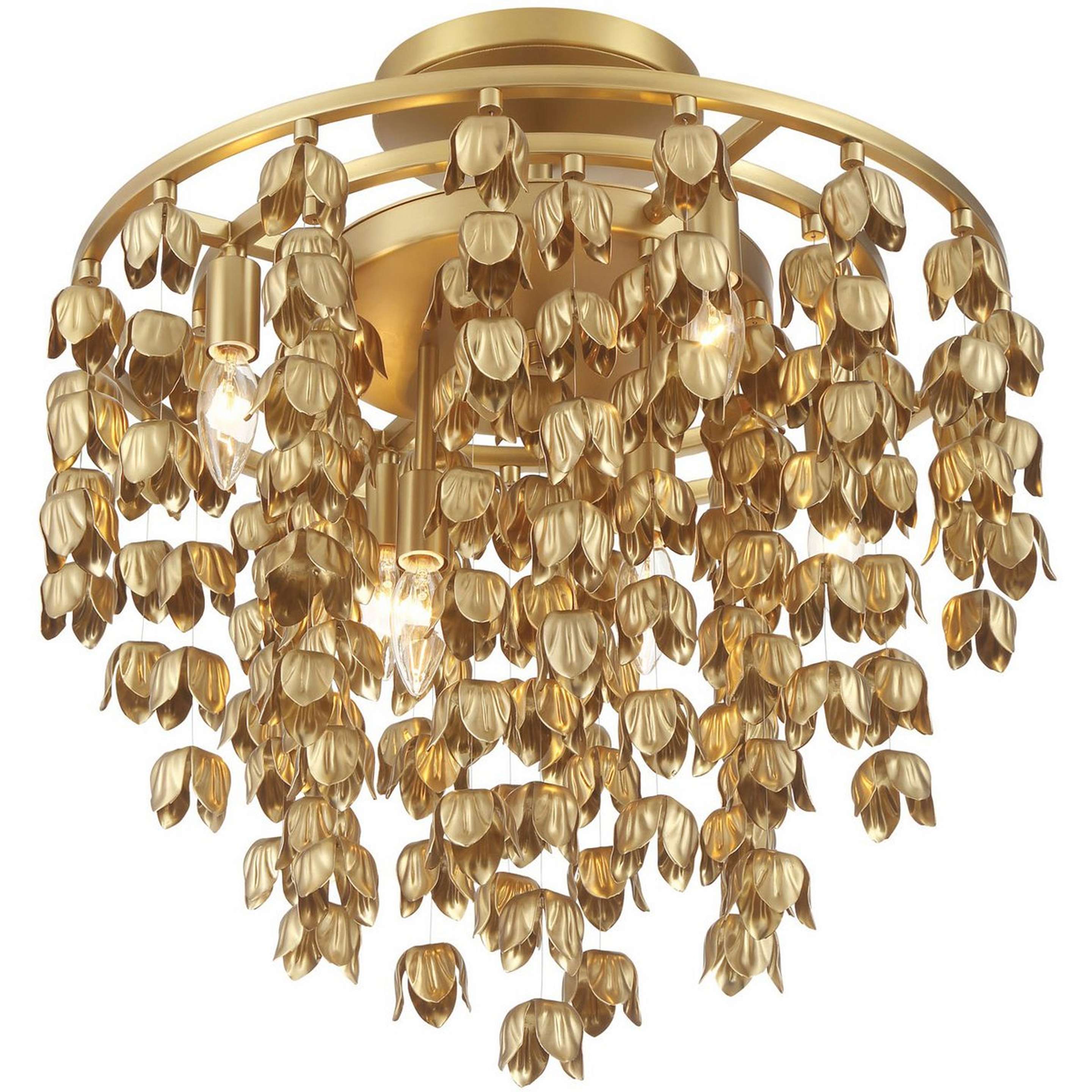 A Regnen Ceiling Light with Brass color