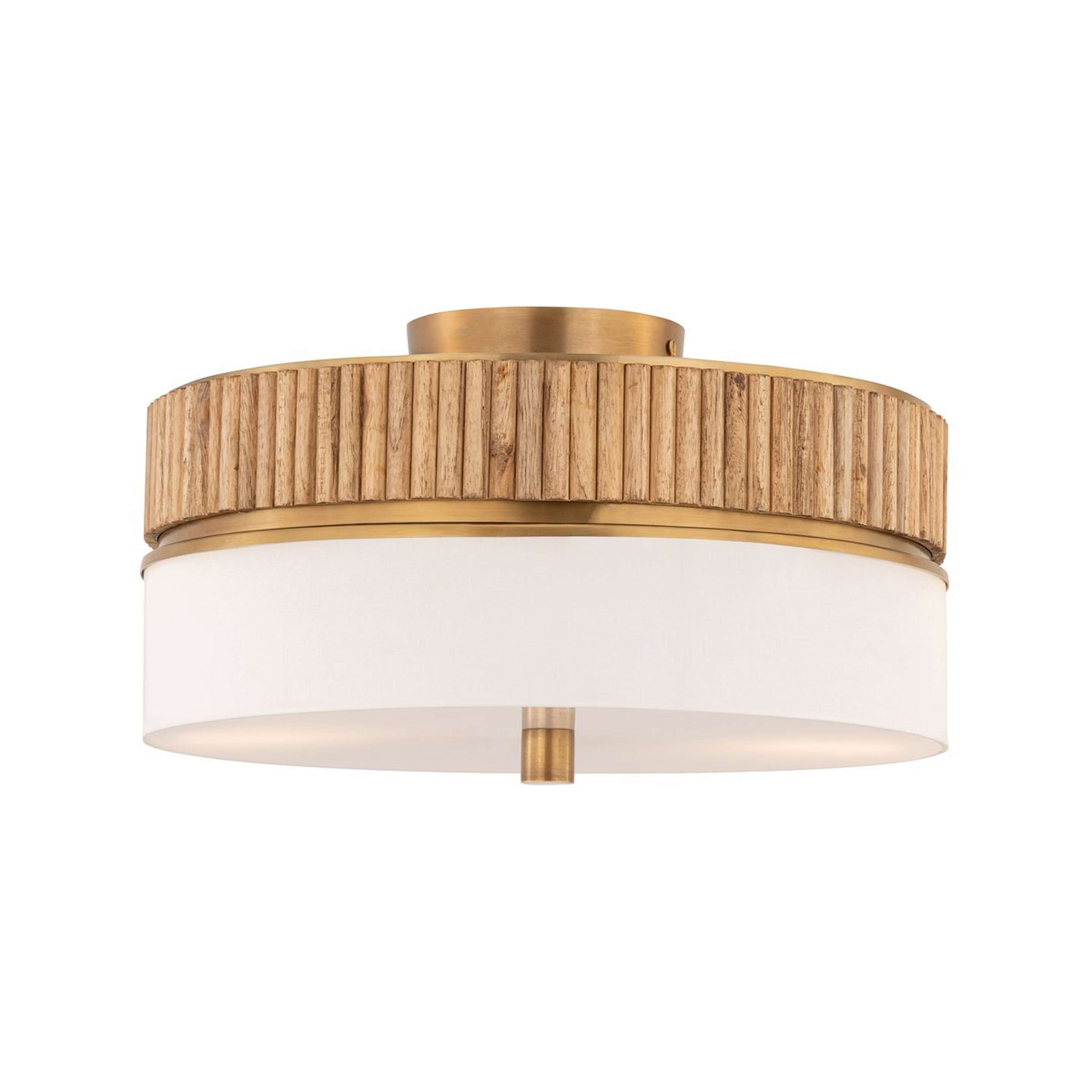 A Arabella Ceiling Light with Brass / Natural / White color