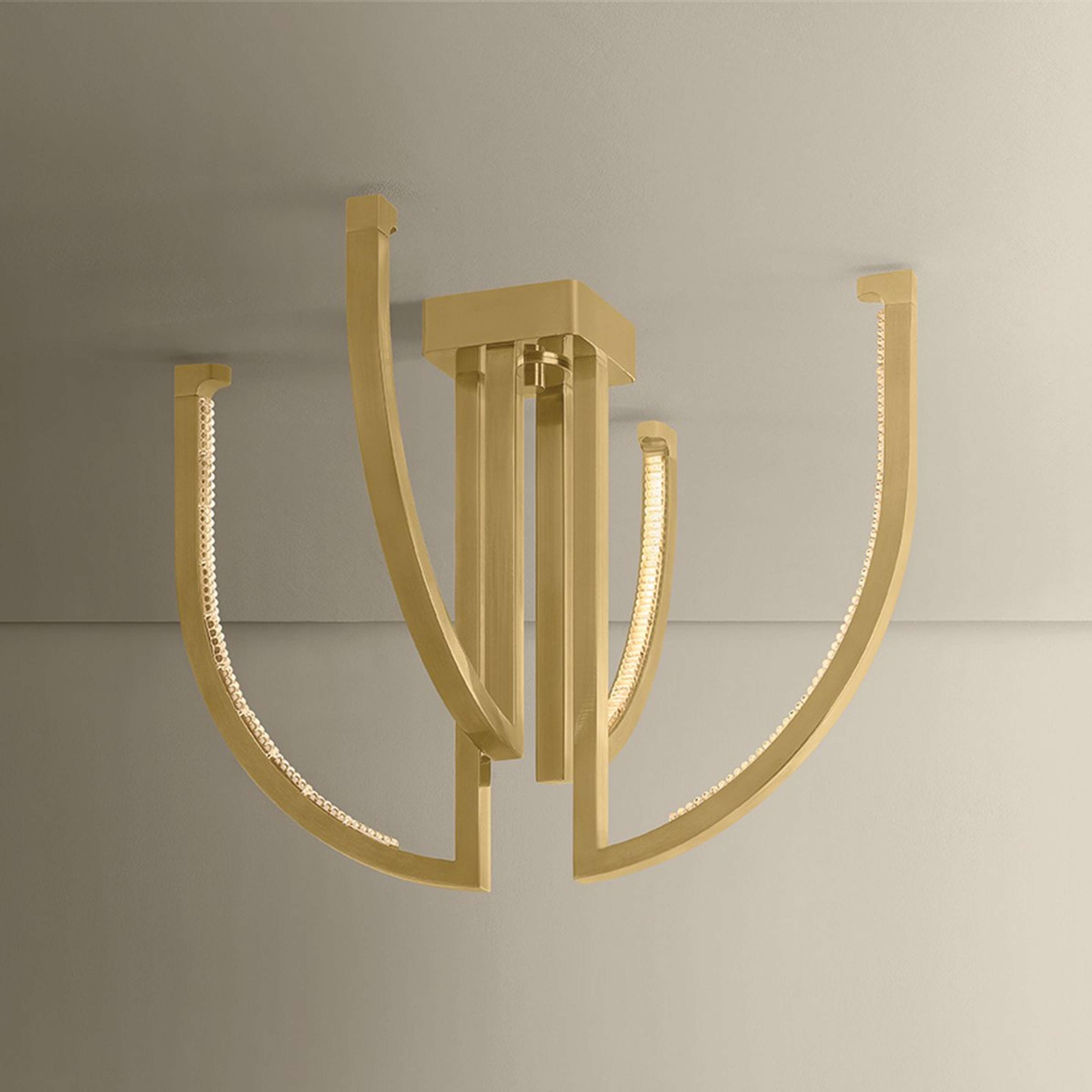 A Adolfo Ceiling Light with Brass color