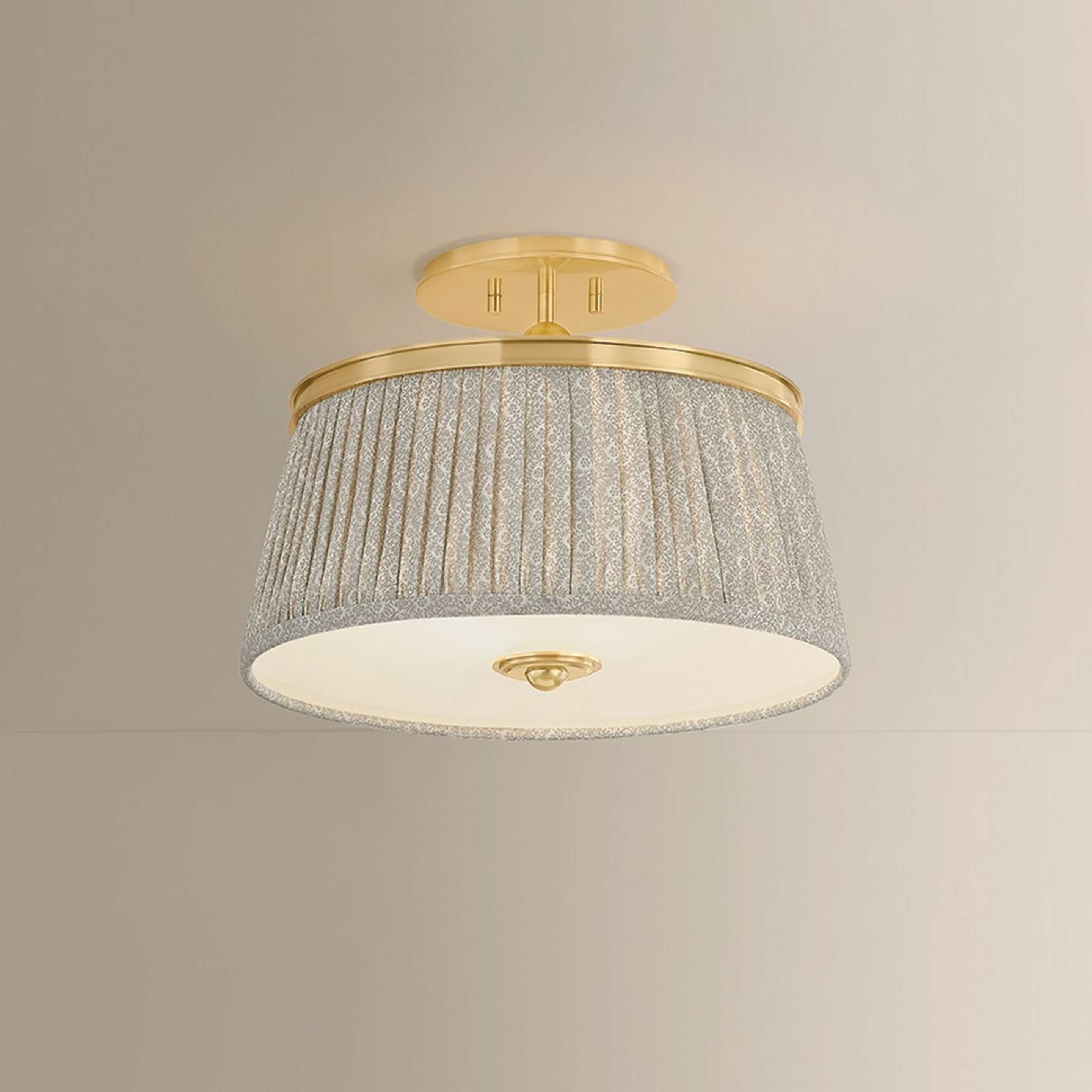 A Somerset Ceiling Light with Brass / Gray / White color
