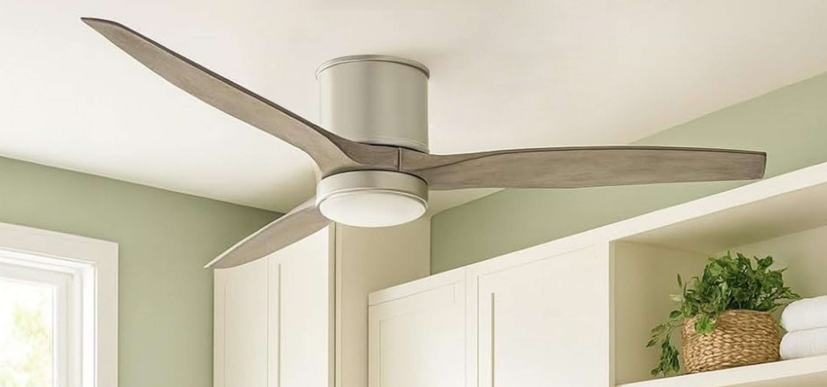 Brockton Smart LED Indoor / Outdoor Flush Ceiling Fan