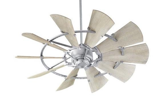 Rustic windmill ceiling fan blade style