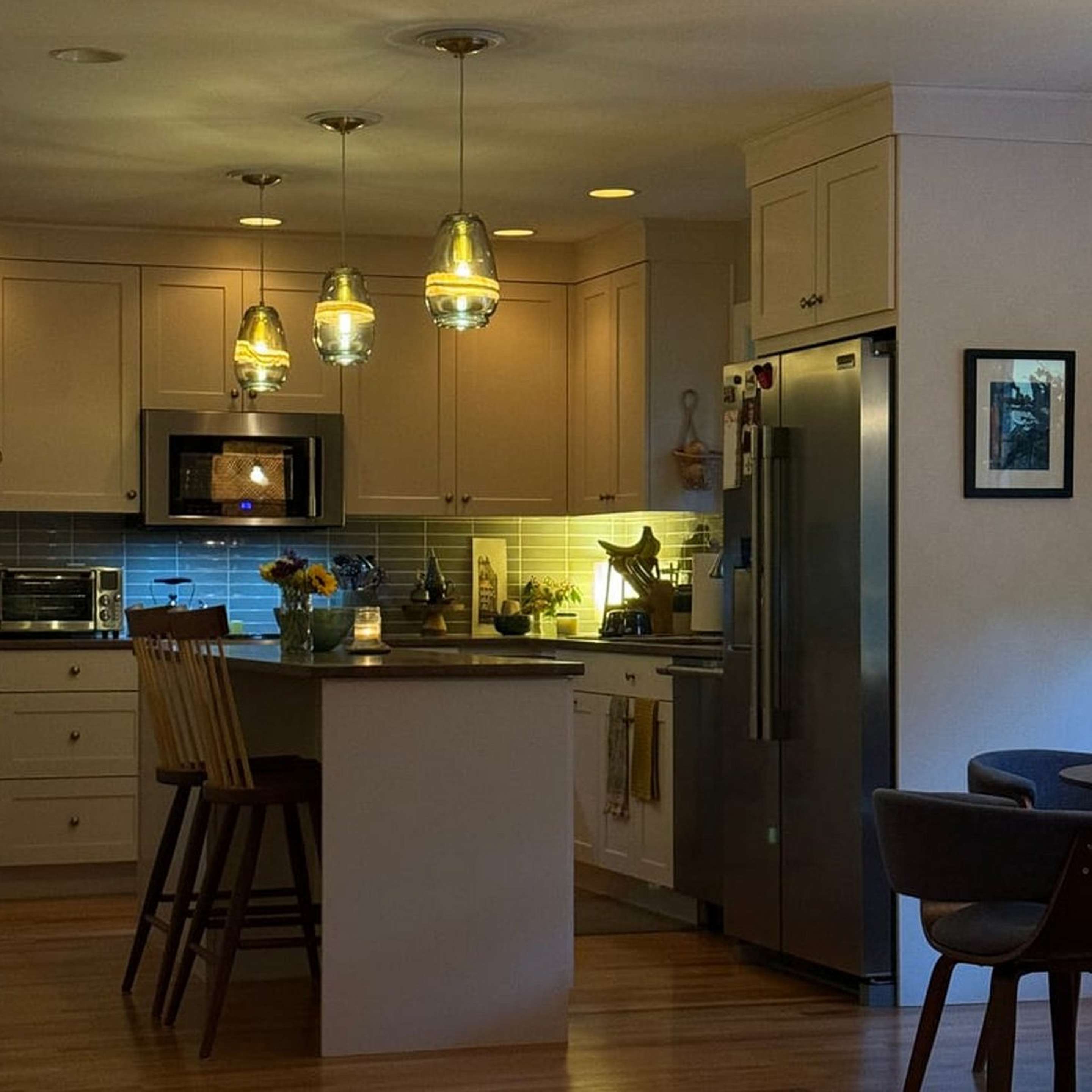 Shades of Light Customer Review: Verified buyer, Sarah, loves these glass pendants describing them as, “Absolutely stunning works of art, each a little different in its own way”.