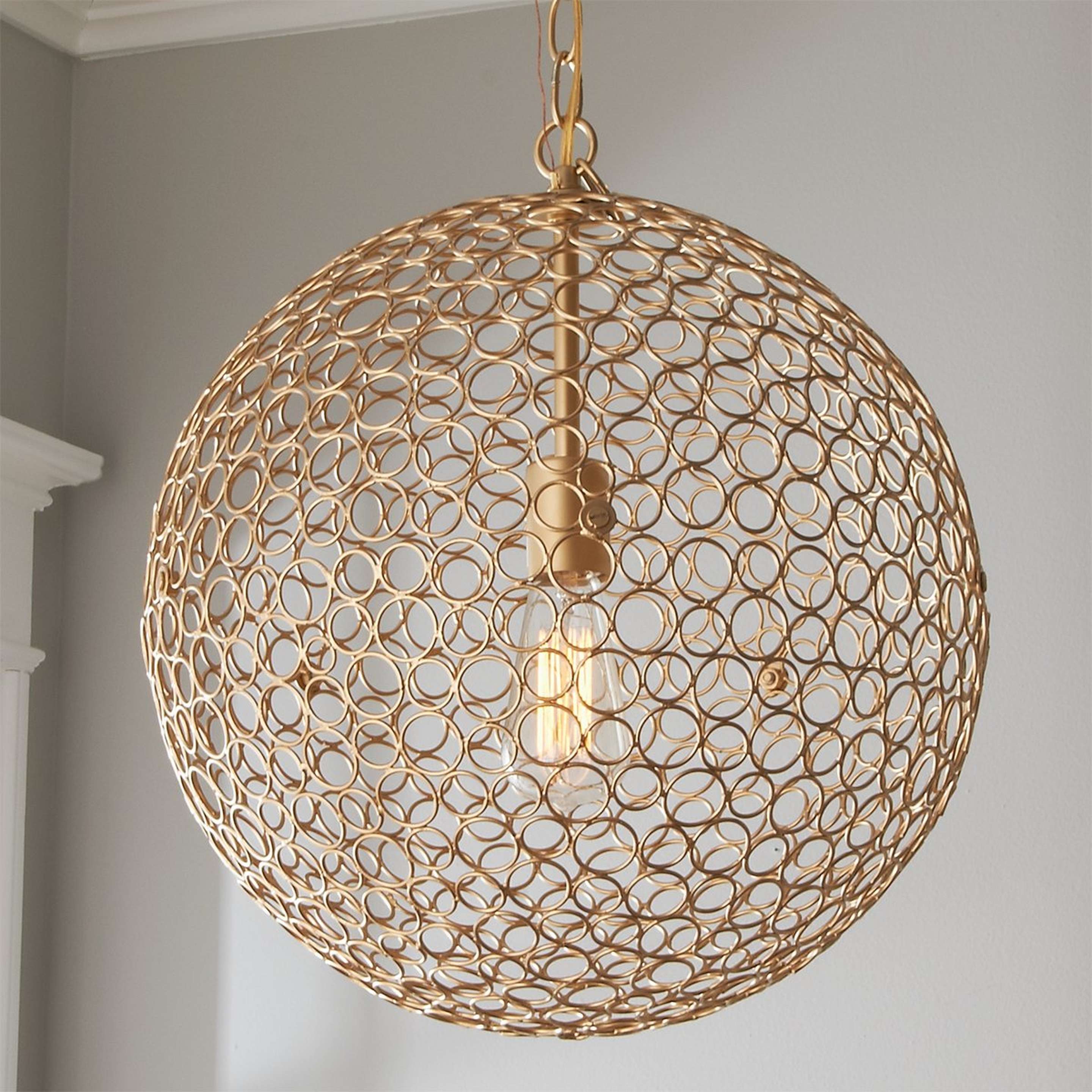 A Circles Sphere Pendant - Medium with Gold color