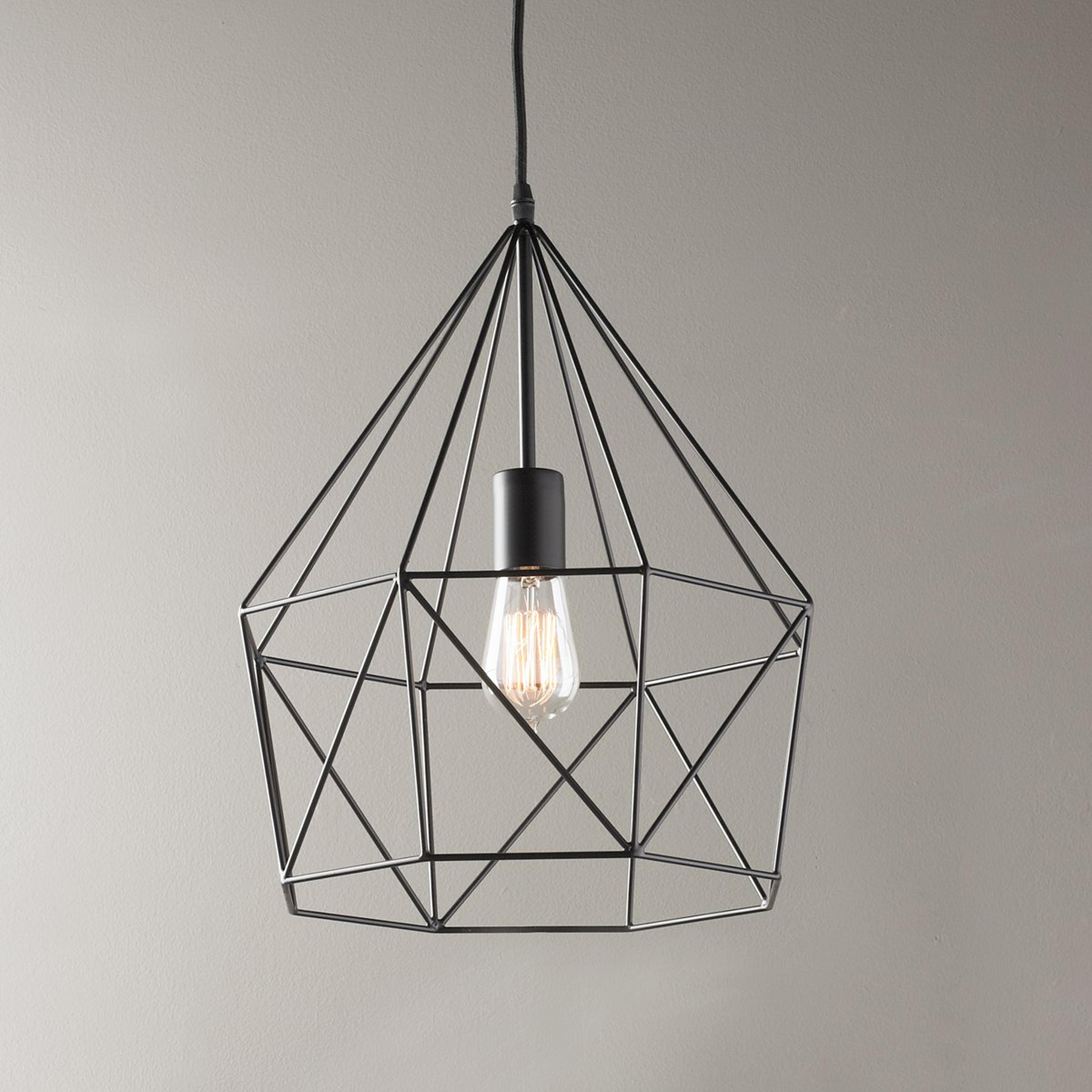 A Young House Love Geometric Diamond Lantern with Bronze color