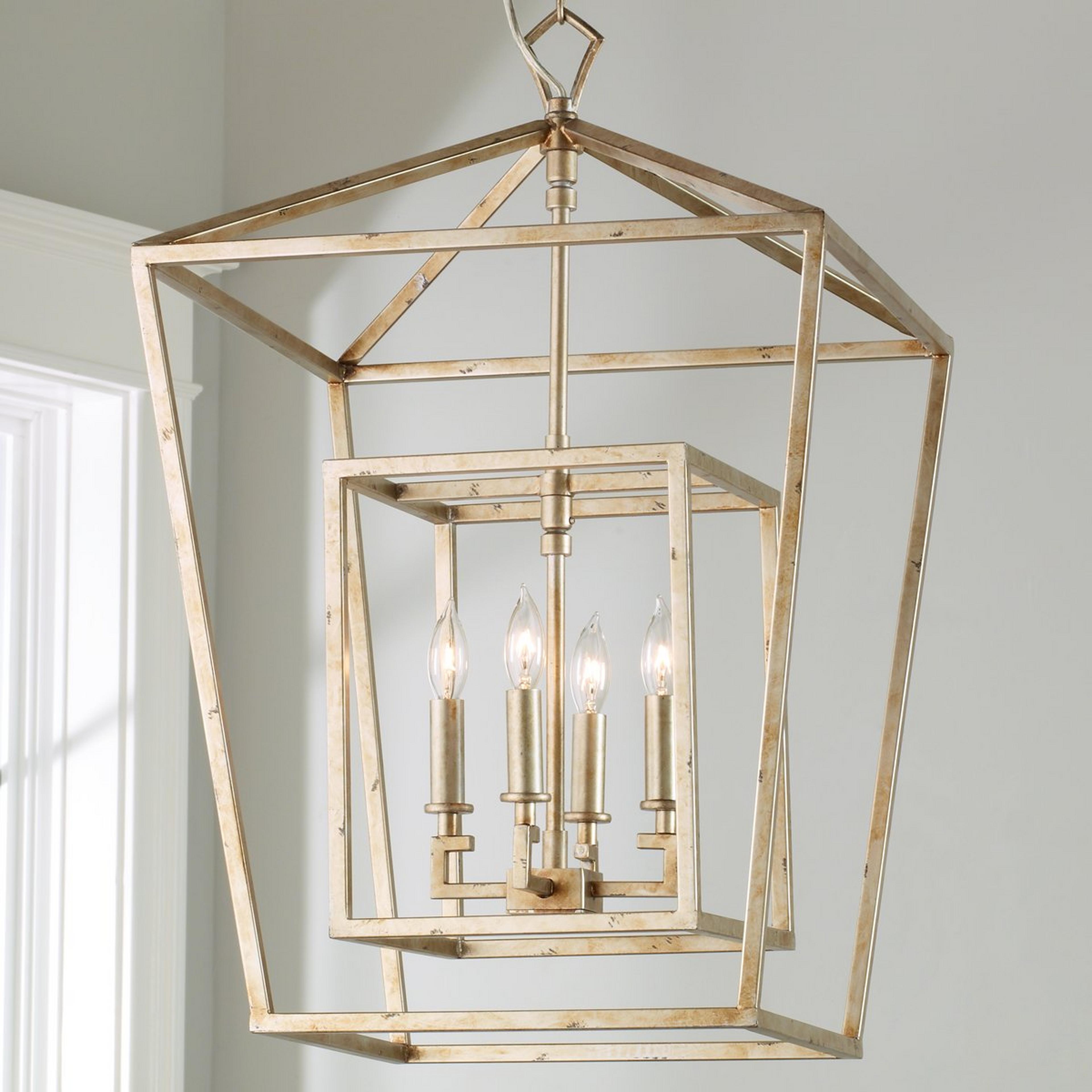 Distressed Geometric Flare Lantern