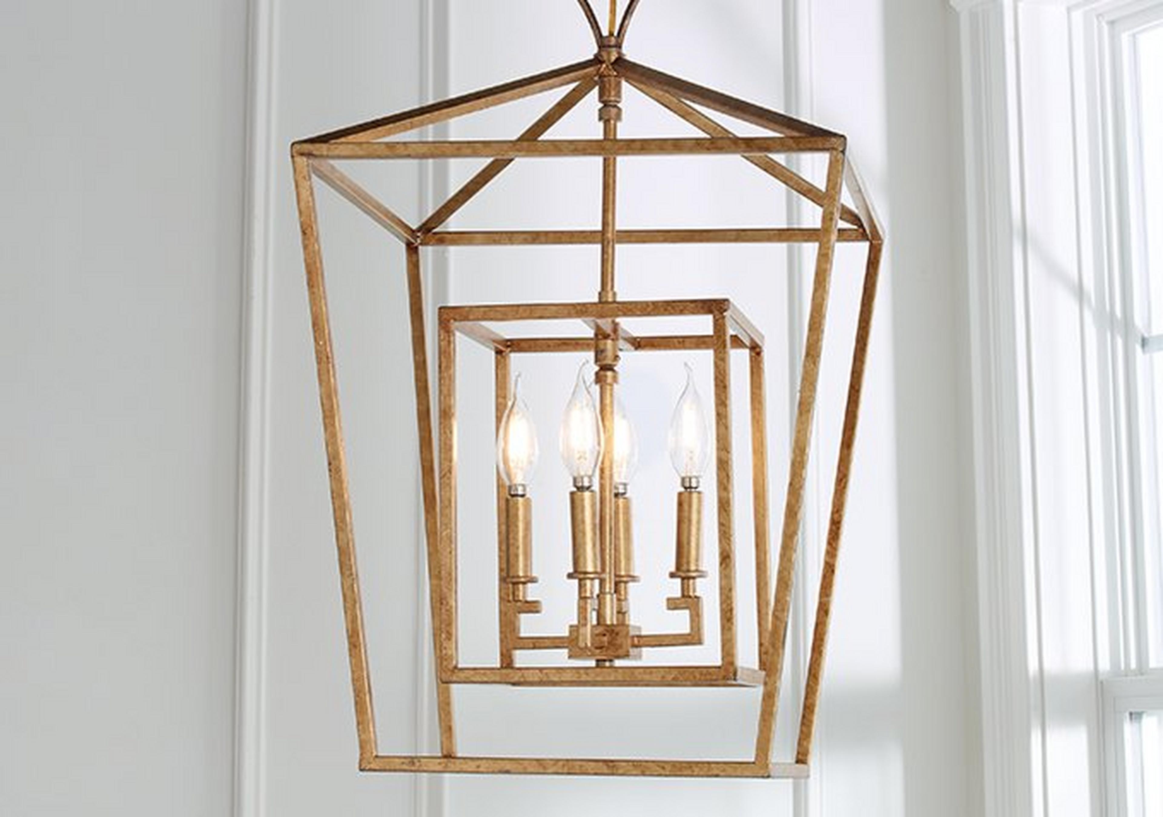 Distressed Geometric Flare Lantern
