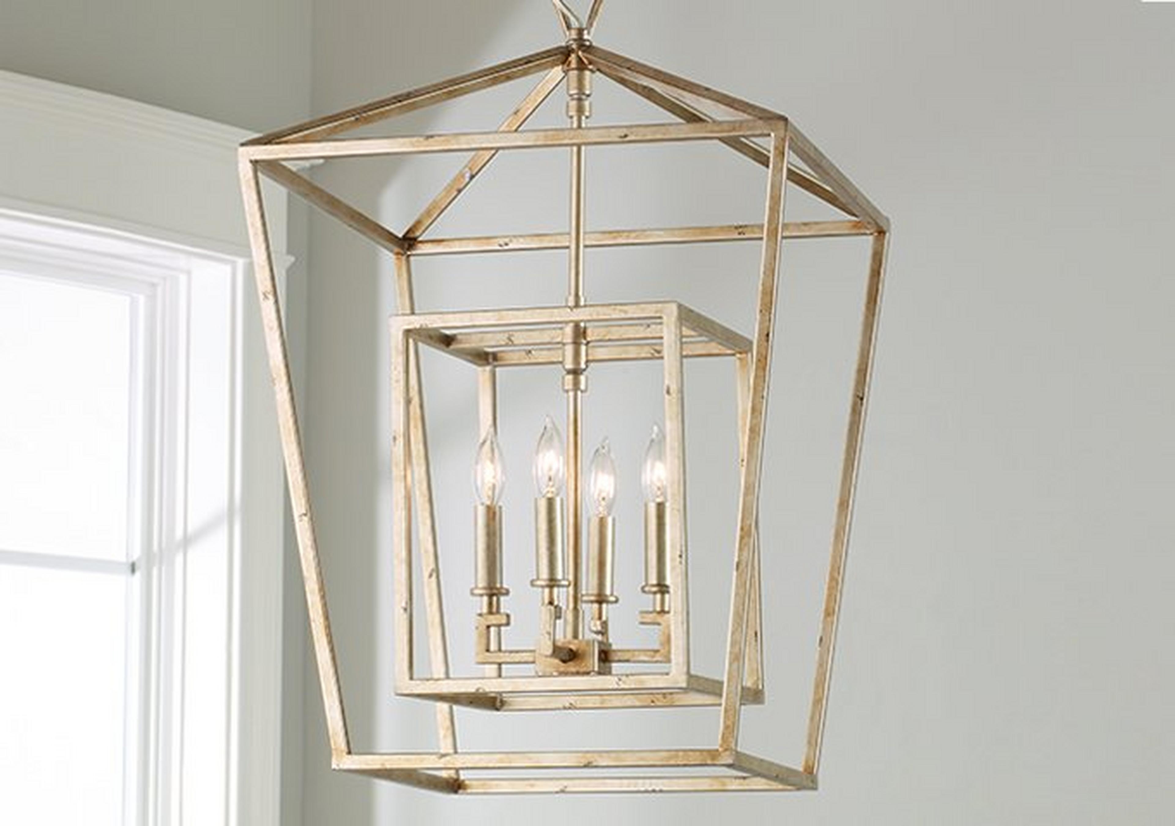 Distressed Geometric Flare Lantern