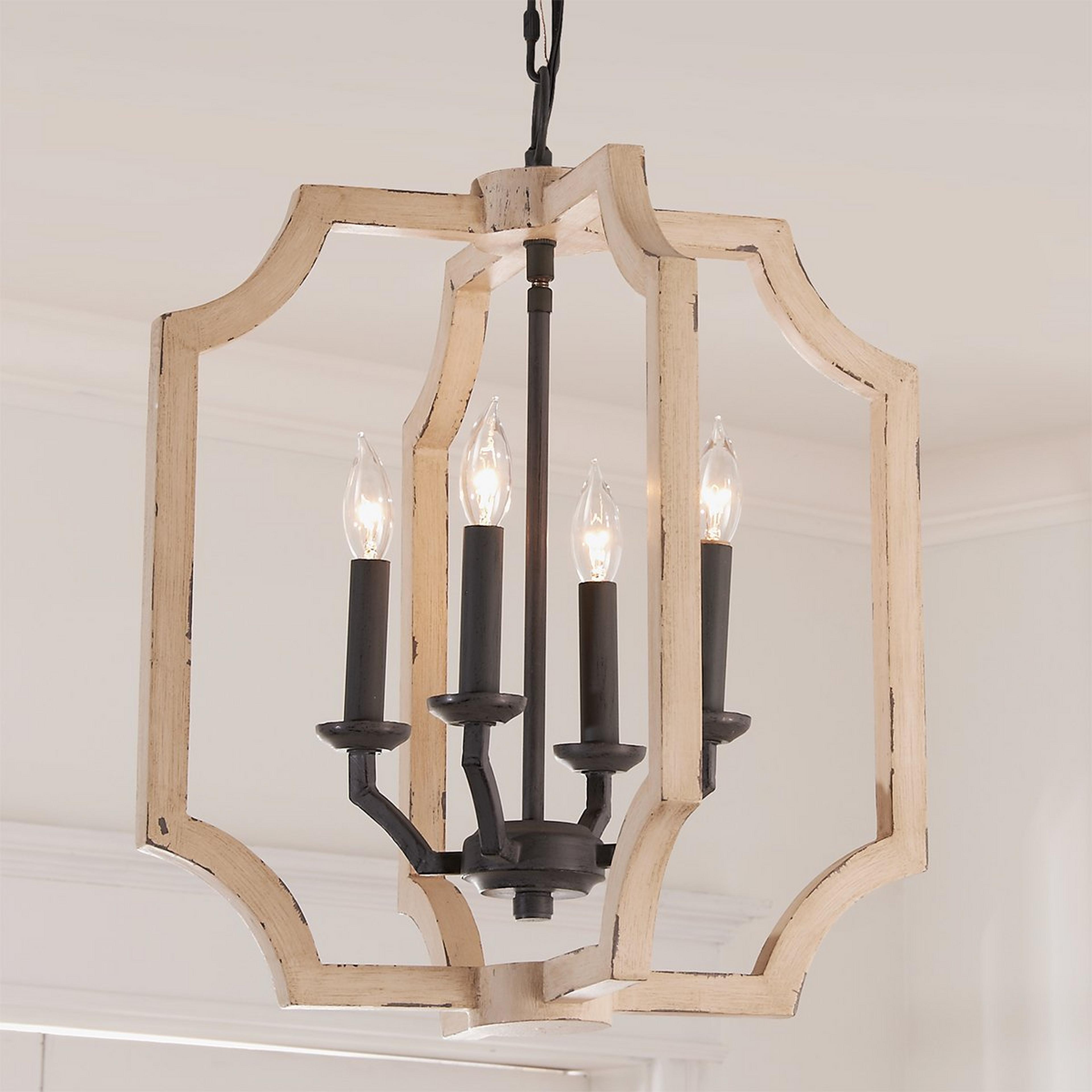A Sea Salt Lantern - Small with Distressed Gray / Distressed Ivory color