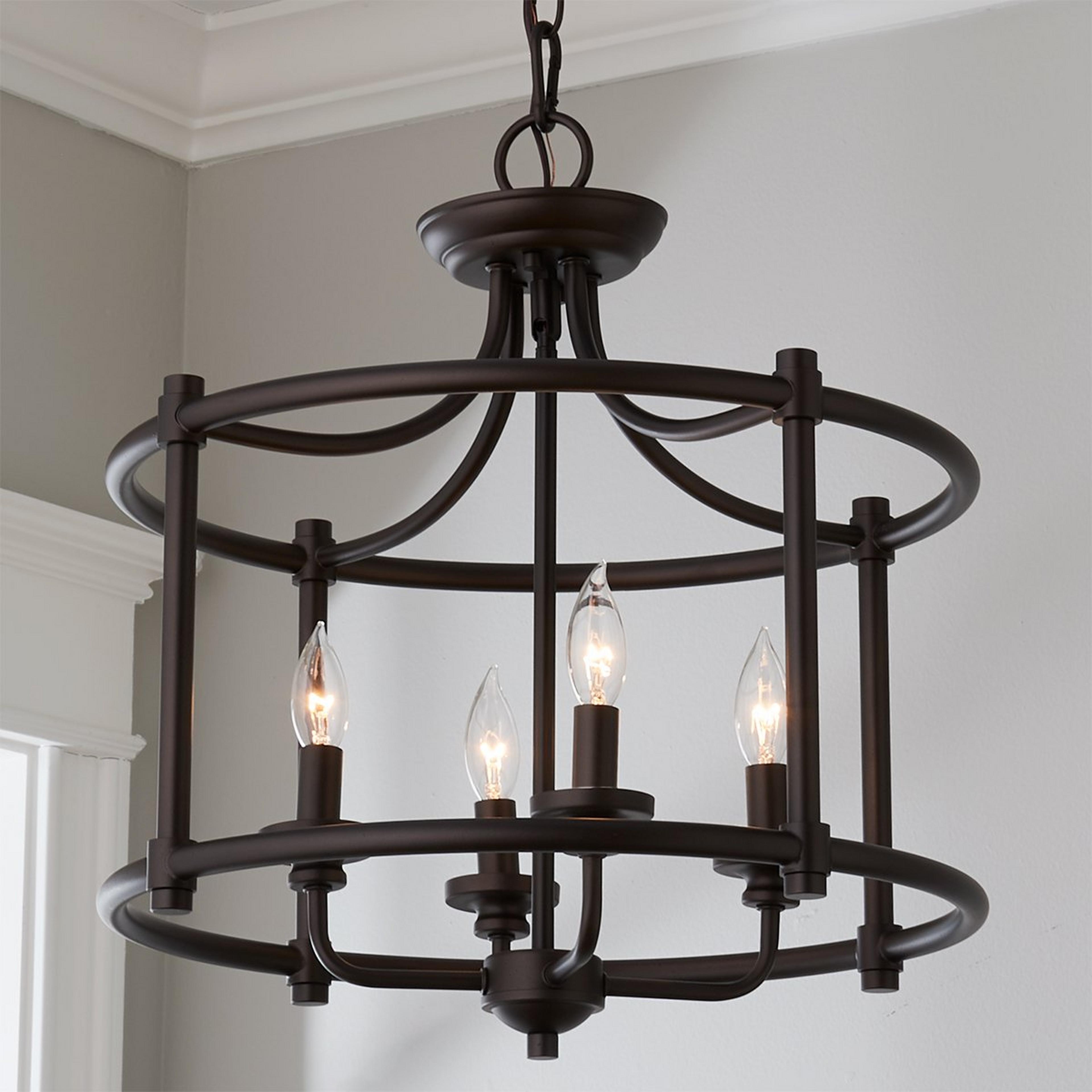 A Lustre en Transition Convertible Lantern with Oiled Bronze color